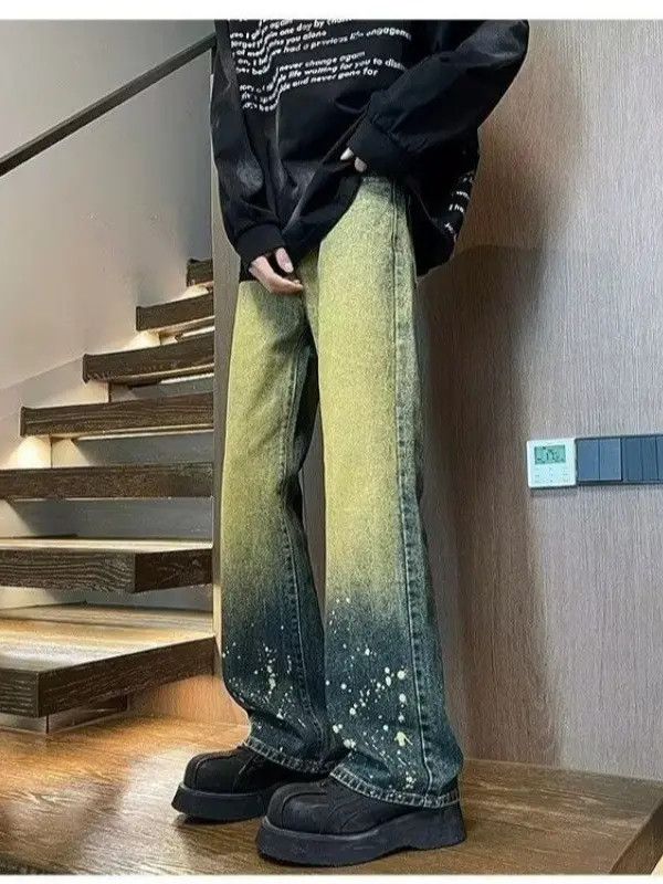 Japanese Brand × Jean Retro loose wide leg slightly flared jeans Size US 32 / EU 48 - 1 Thumbnail