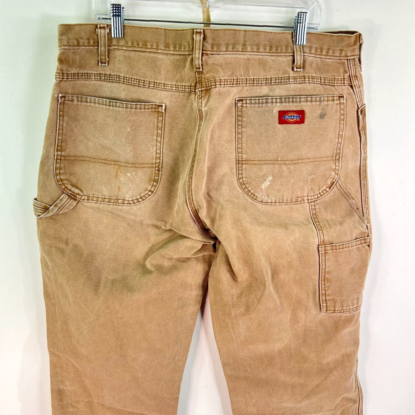Dickies VINTAGE Dickies Carpenter Distressed Jeans Mens Size 38 (38X34) Brown High Rise 90s Hip Hop Size US 38 / EU 54 - 5 Thumbnail