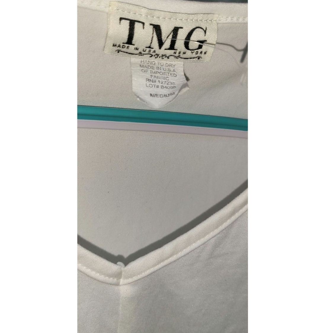 Other TMG New York White Tie Front Tee Blouse size medium Size M / US 6-8 / IT 42-44 - 4 Thumbnail