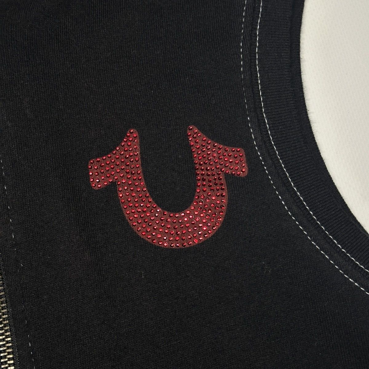 True Religion TRUE RELIGION Sleeveless Hoodie with Crystal Retail $148 Size XS / US 0-2 / IT 36-38 - 5 Thumbnail