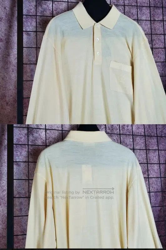 Dior Dior Spring/Fall Yellow Wool Embroidered Polo Shirt . Size US L / EU 52-54 / 3 - 2 Thumbnail