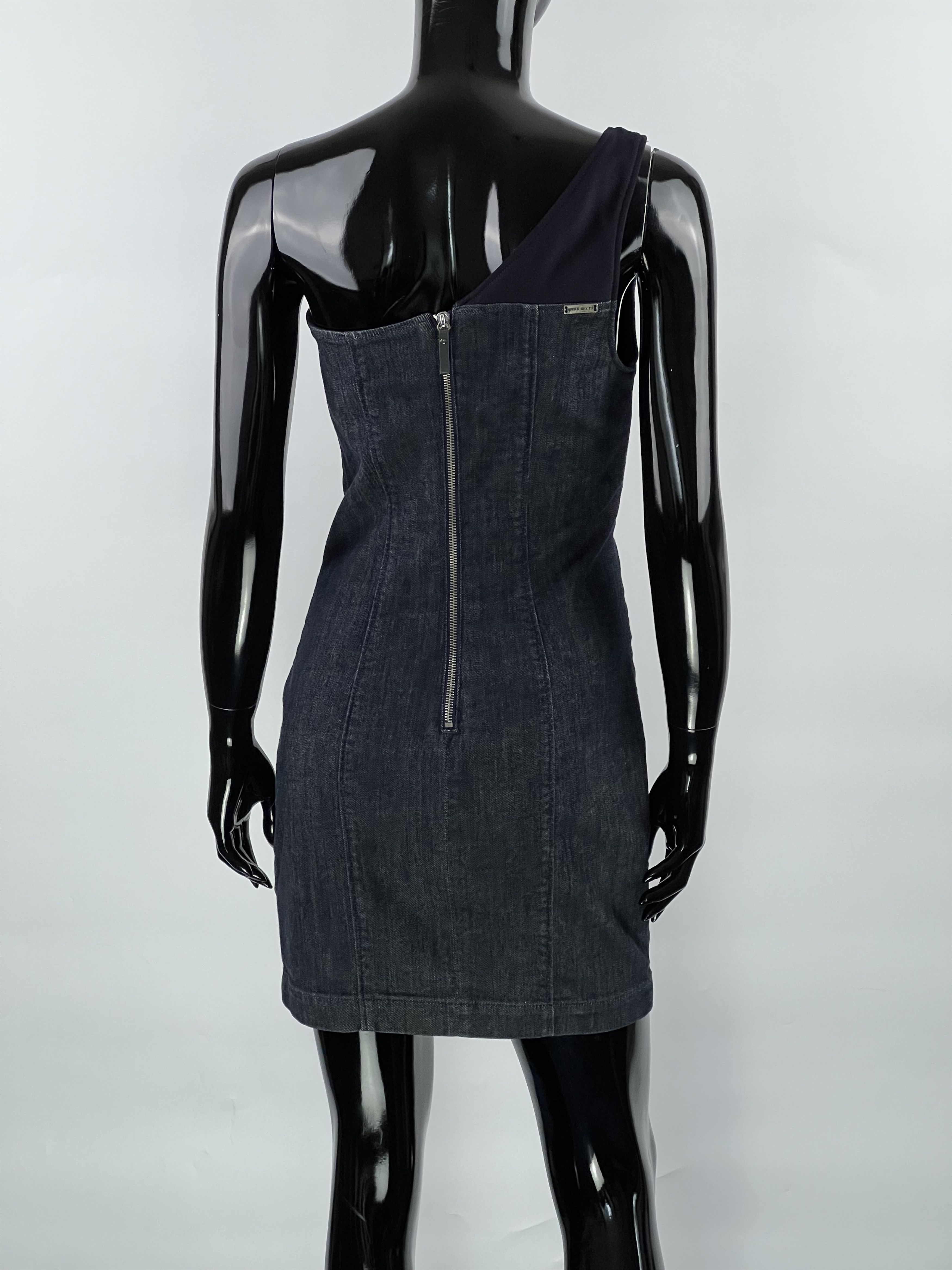 Miss Sixty Miss Sixty Vintage Blue Denim Sleeveless Short Dress Size S / US 4 / IT 40 - 2 Thumbnail