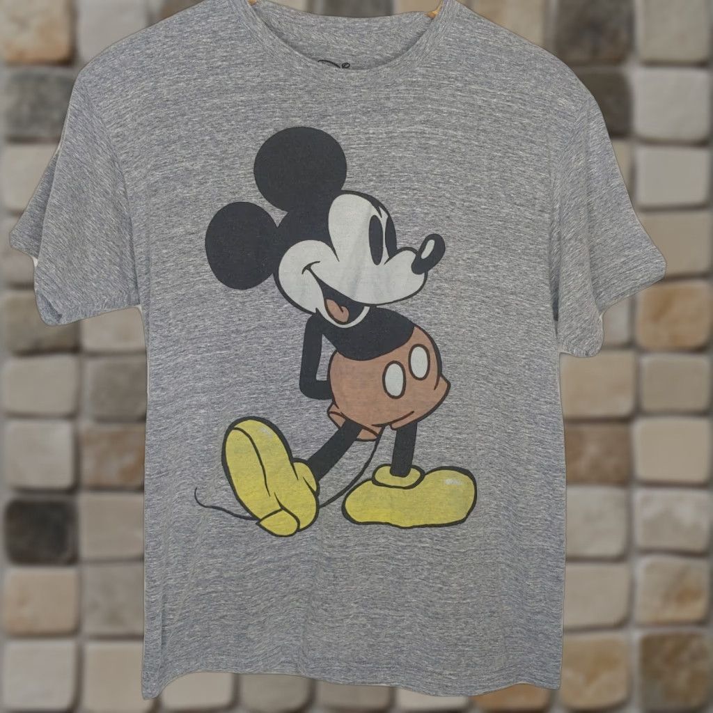 Disney Disney Mickey Mouse Shirt Men M Heather Gray Short Sleeve Crew Neck Graphic Print 90s Disney Character? Wait. Size US M / EU 48-50 / 2 - 1 Thumbnail