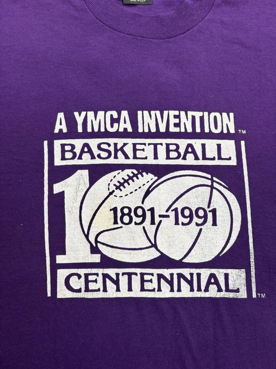 Vintage Vintage 1991 YMCA Basketball Centennial T-Shirt Screen Stars Size US M / EU 48-50 / 2 - 6 Thumbnail