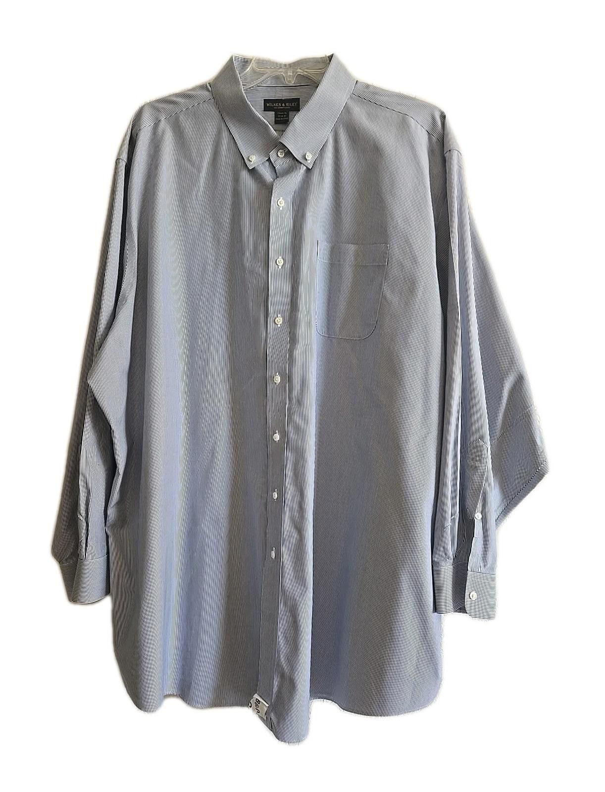 Other WILKES & RILEY Mens Classic Fit Dress Shirt 20 x 37 Supima Size 54R - 2 Thumbnail