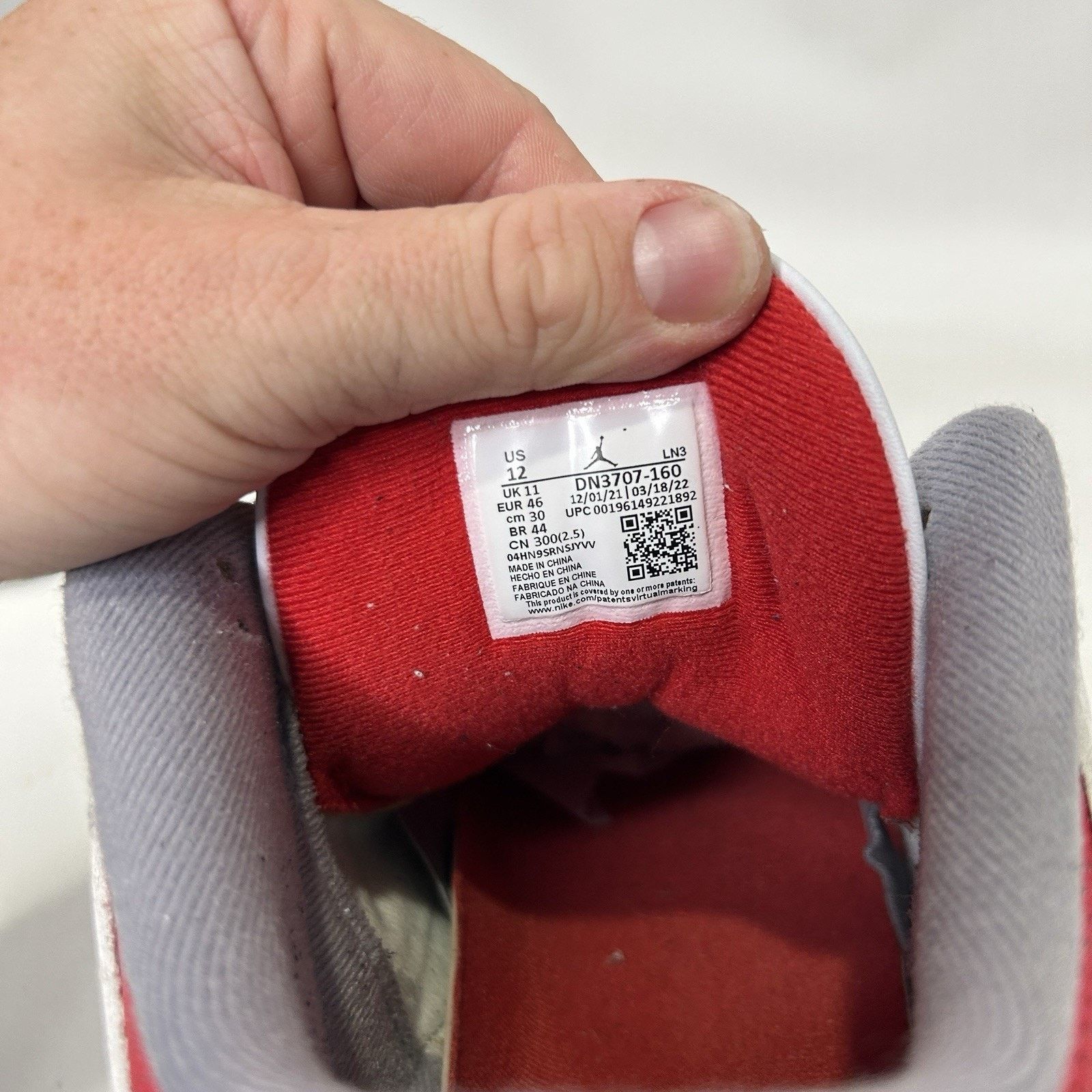 Jordan Brand Nike Air Jordan 3 Retro OG “Fire Red” (2022) DN3707-160 Size US 12 / EU 45 - 8 Thumbnail