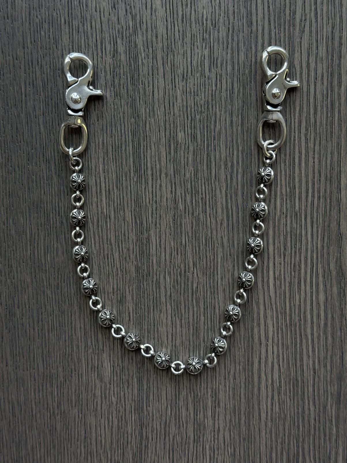 Chrome Hearts Size 18" - Chrome Hearts Cross Bal Double Clasp Wallet Chain Size ONE SIZE - 2 Thumbnail