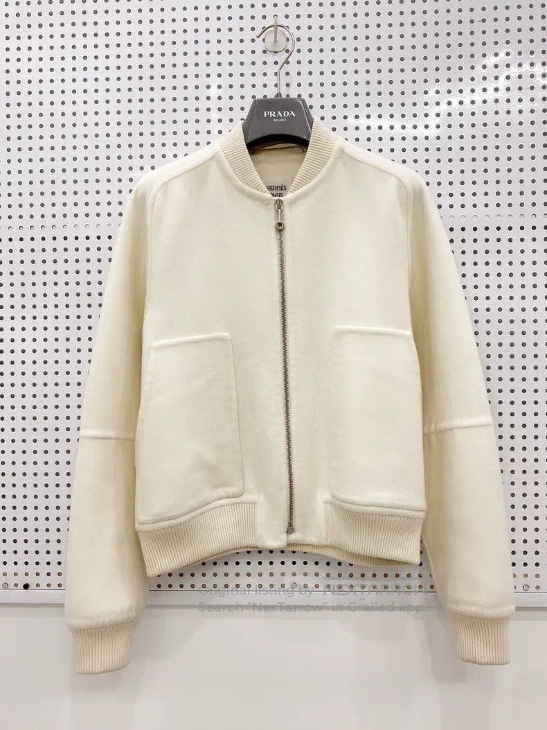 Hermes Hermes Cashmere Baseball Jacket Size XS / US 0-2 / IT 36-38 - 1 Thumbnail