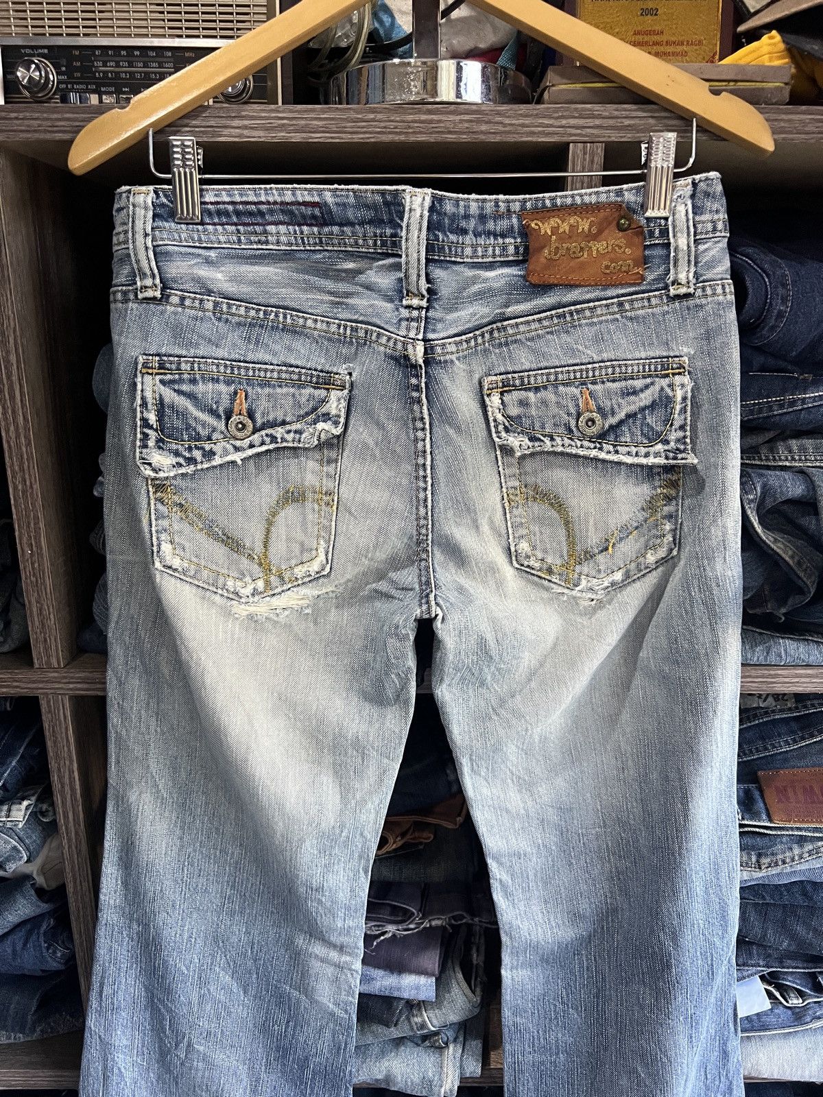 Japanese Brand 🔥Brappers Wide Leg Distressed Denim Size 31" - 11 Thumbnail