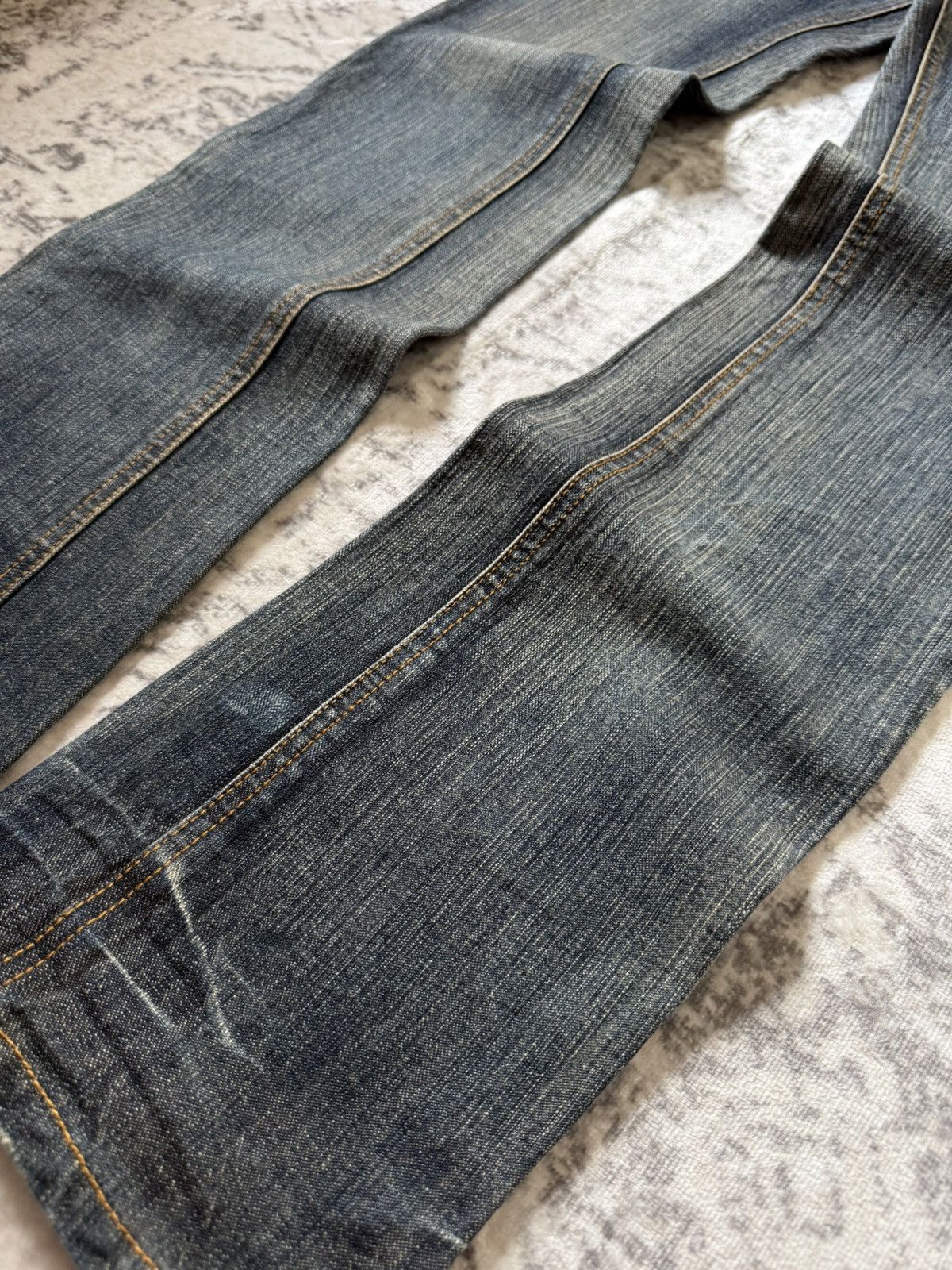 In The Attic In The Attic Japan Mud Earthy Wash Paneled Gun Pocket Jeans Size US 30 / EU 46 - 8 Thumbnail