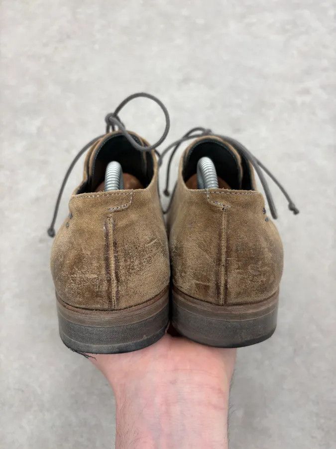 The Last Conspiracy The Last Conspiracy Beige Suede Leather Eroded Derby Shoes Size US 8 / EU 41 - 7 Thumbnail