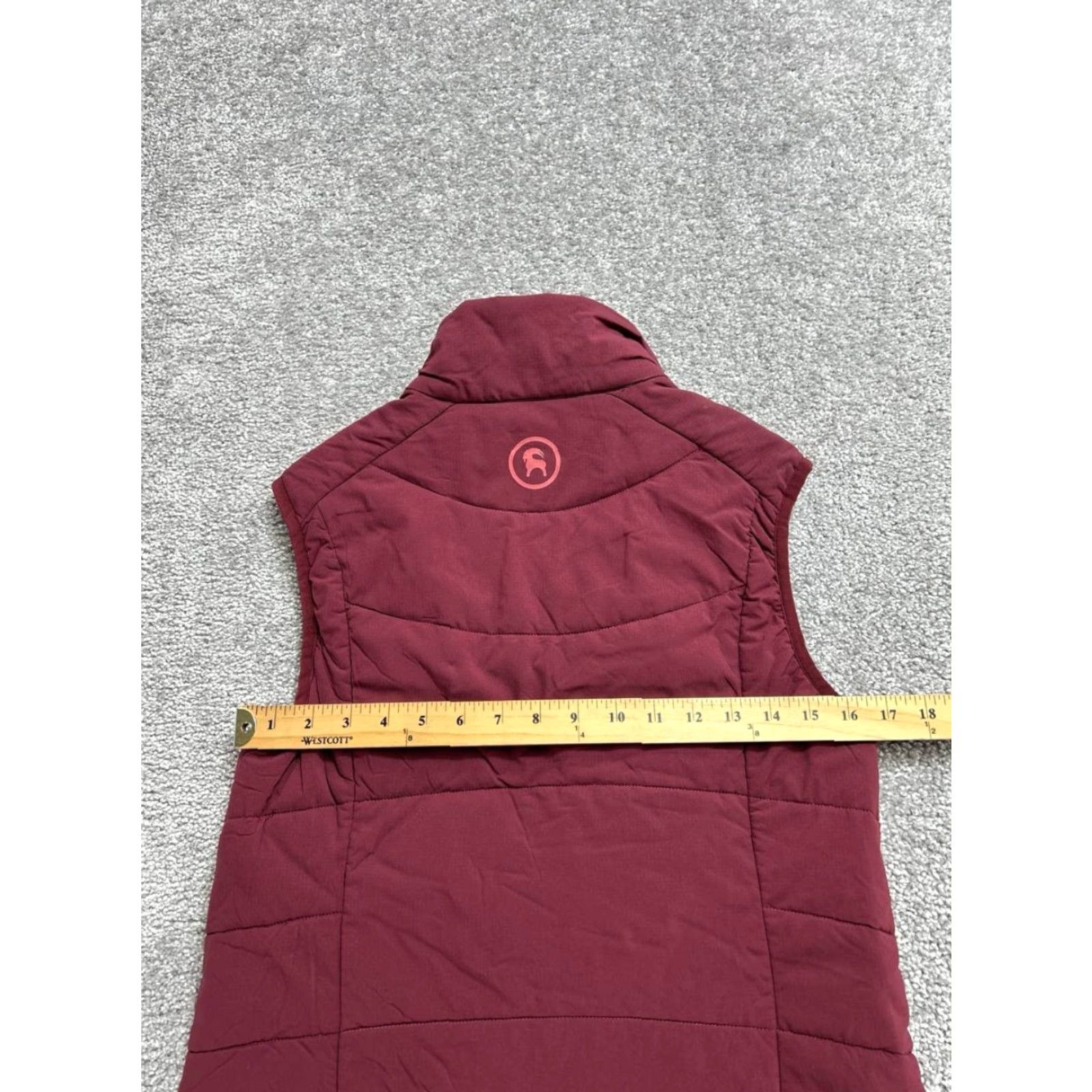 Vintage Backcountry Puffer Vest Womens Medium Red Full Zip Thermal Insulation Mock Neck Jacket Vest Size M / US 6-8 / IT 42-44 - 4 Thumbnail