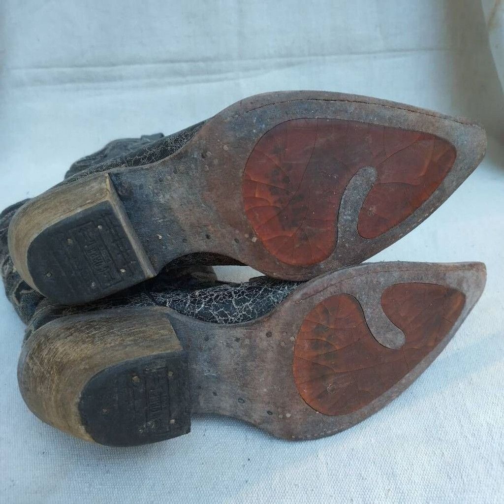 Corral Corral lizard skin black snip toe cowgirl boots sz 7.5 M Size US 7.5 / IT 37.5 - 9 Thumbnail