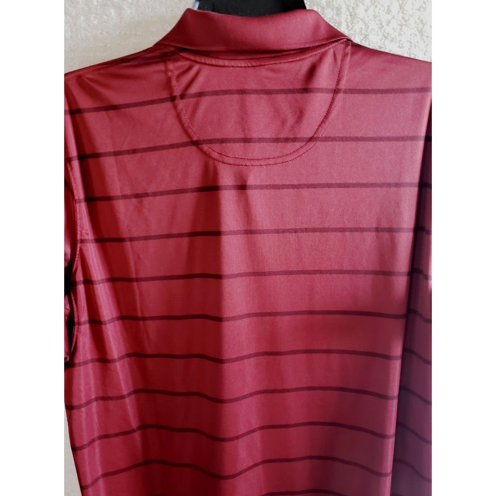 Vintage Columbia Polo Shirt Men's XL GARNET Striped Omni Shade Short Sleeve Performance Size US XL / EU 56 / 4 - 7 Thumbnail