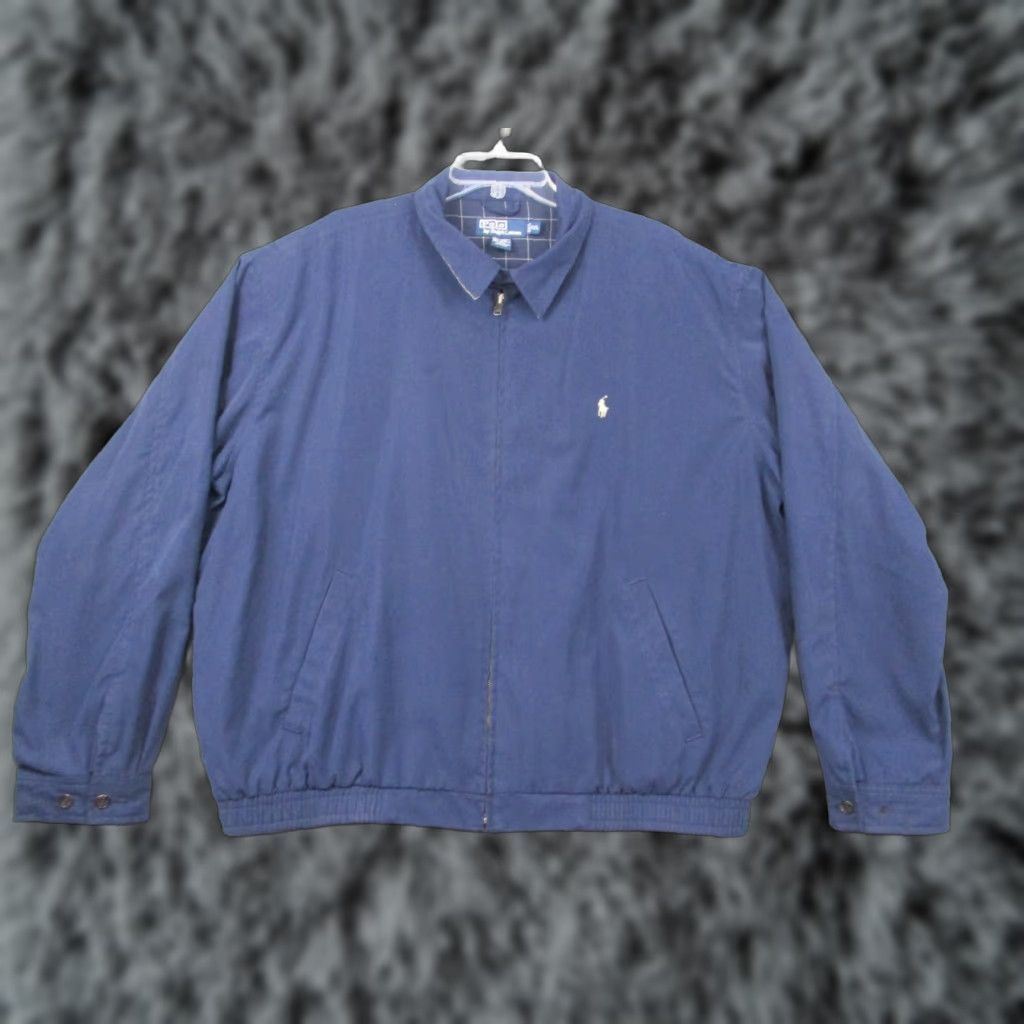 Ralph Lauren VINTAGE Polo Ralph Lauren Windbreaker Jacket Men XXL Navy Full Zip Size US XXL / EU 58 / 5 - 1 Thumbnail