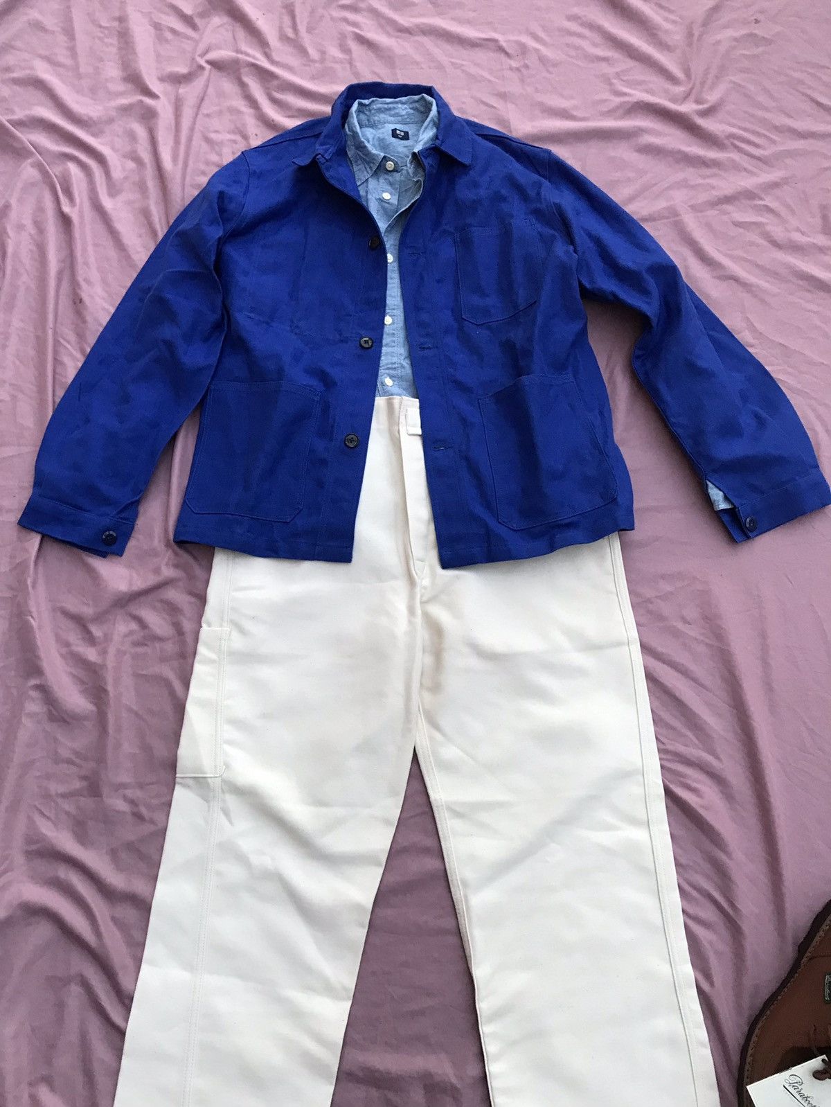 Other MADE IN FRANCE VINTAGE GENUINE FRENCH CHORE JACKET MID/HEAVY Size US M / EU 48-50 / 2 - 4 Thumbnail
