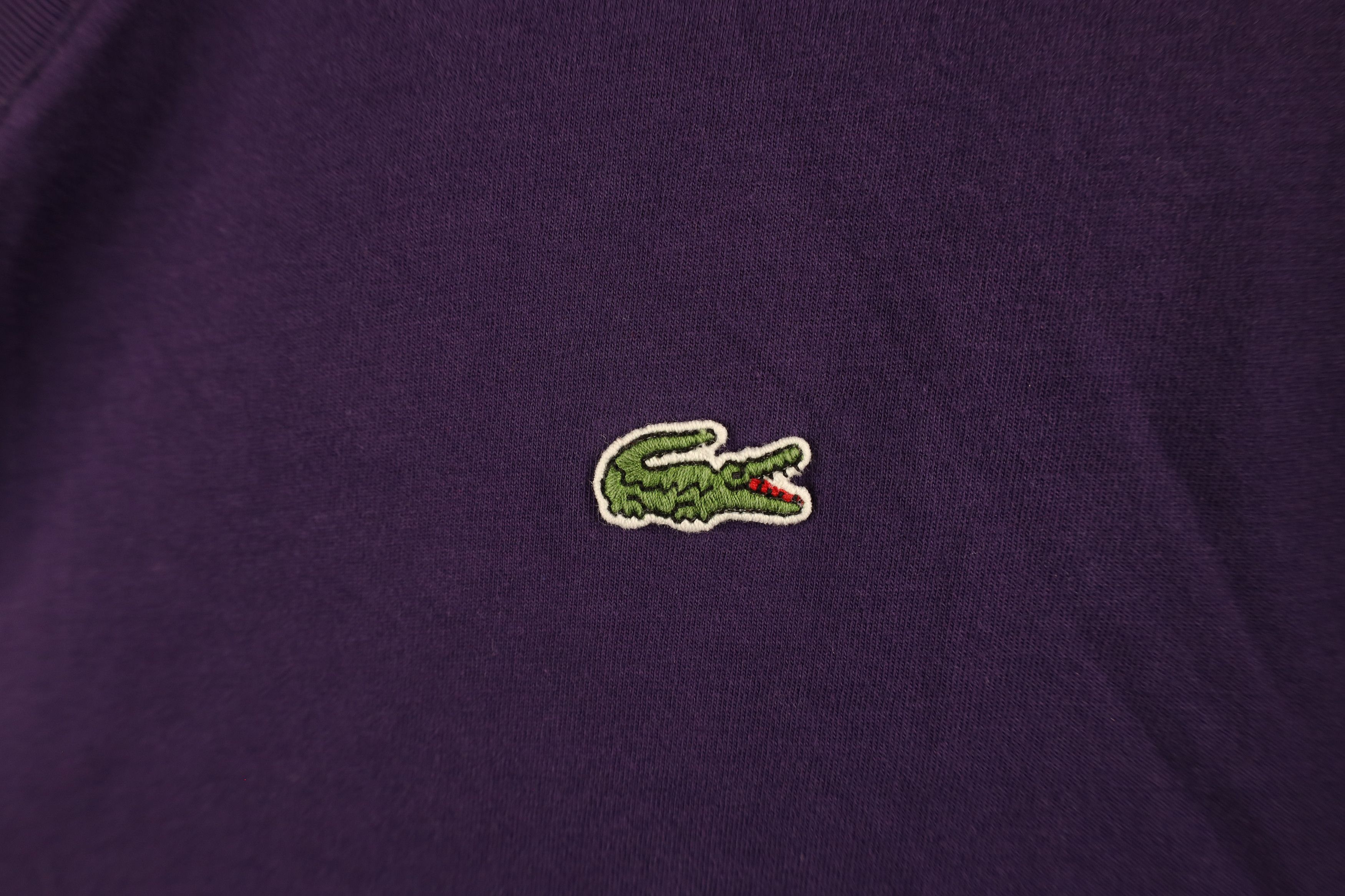Lacoste × Vintage Lacoste Distressed Croc Logo Short Sleeve V-Neck T-Shirt Size US L / EU 52-54 / 3 - 4 Thumbnail