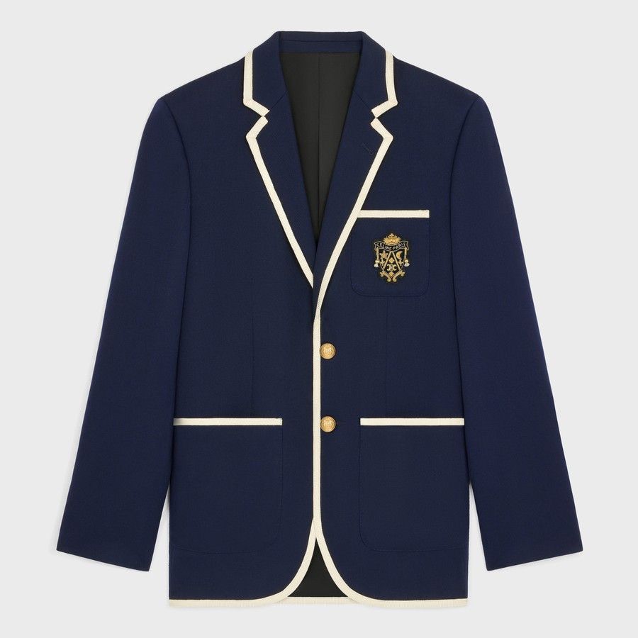 Celine o1d2blof0226 Classic Jacket in Blue Size US M / EU 48-50 / 2 - 1 Thumbnail