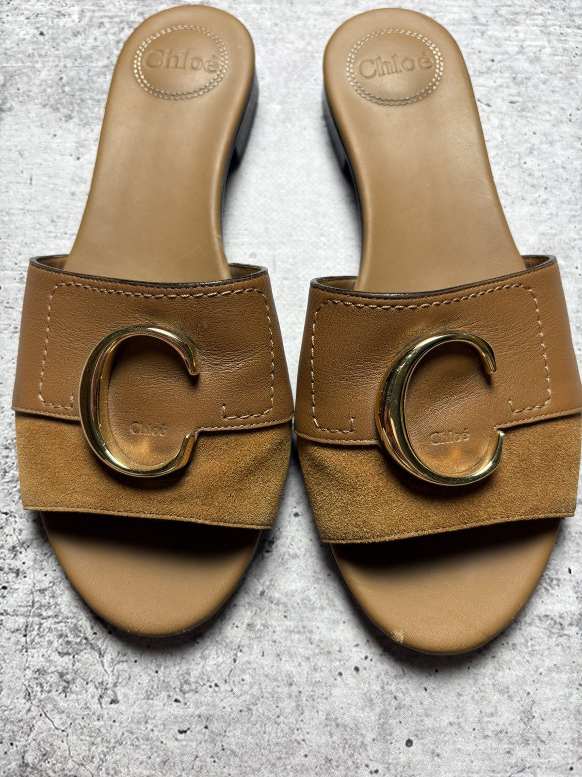 Chloe Chloe Luxury Metal Logo Sandals Size US 9 / IT 39 - 7 Thumbnail