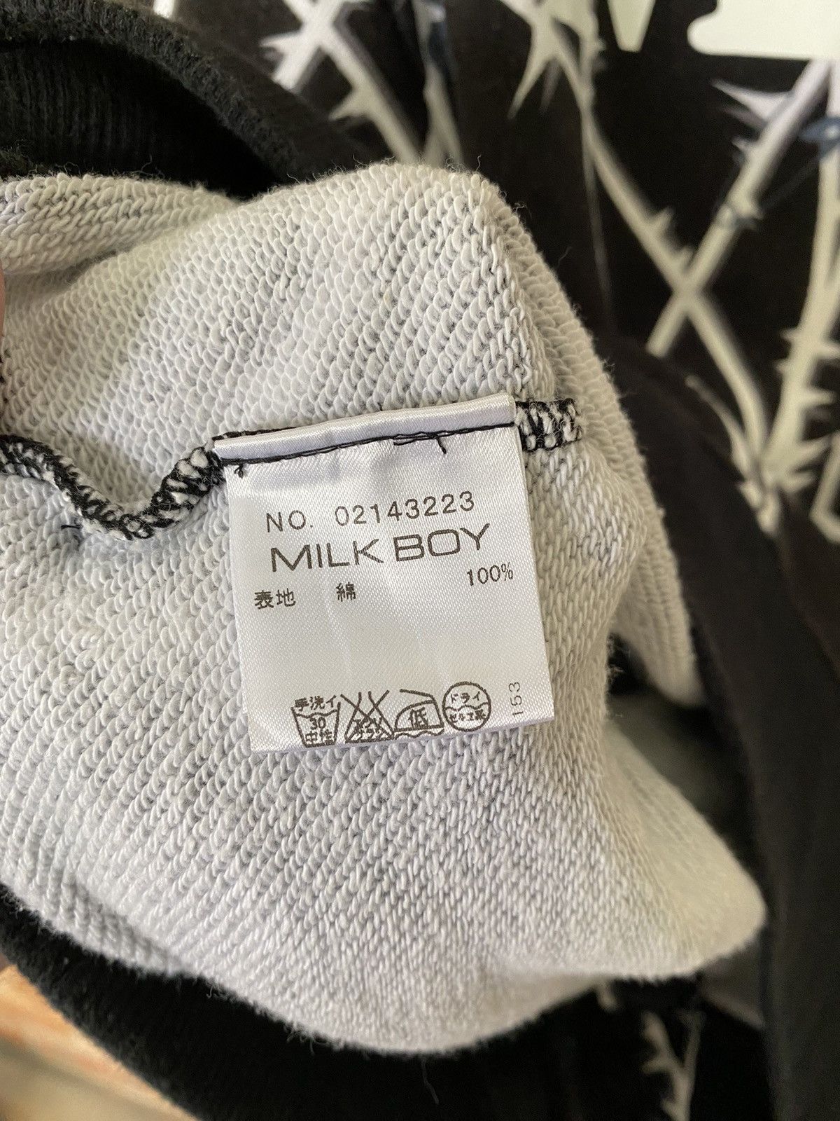 Japanese Brand 2000s MILK BOY Anarchy barbed wire safety pin punk varsity Size US M / EU 48-50 / 2 - 17 Thumbnail