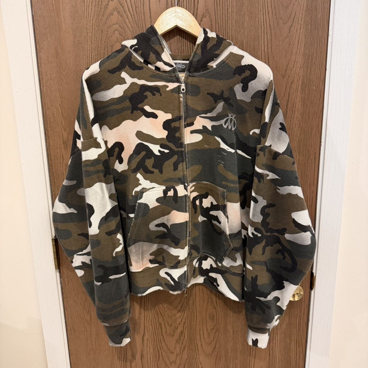 HMDD Camo Thermal Full Zip Hoodie Size S