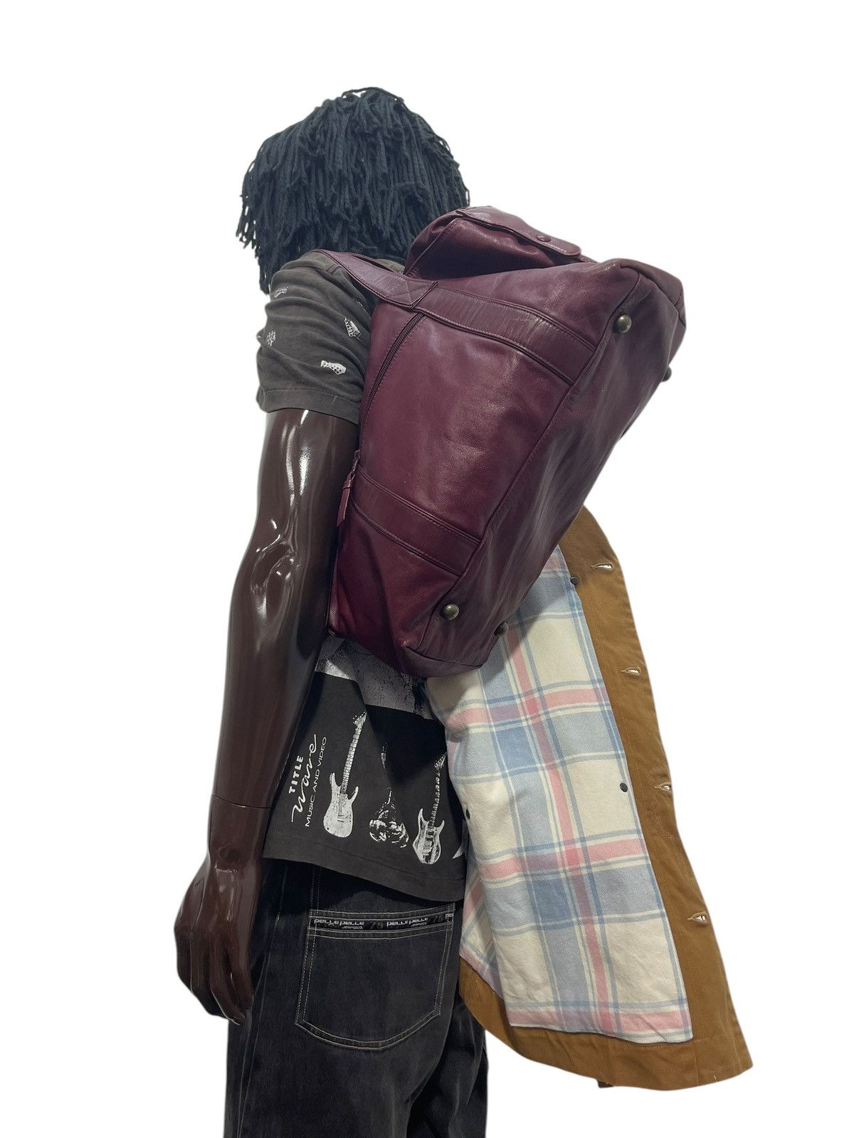 Genuine Leather Full Leather Vtg Maruem Japan Duffle Bag 1🟩8 Size ONE SIZE - 3 Thumbnail