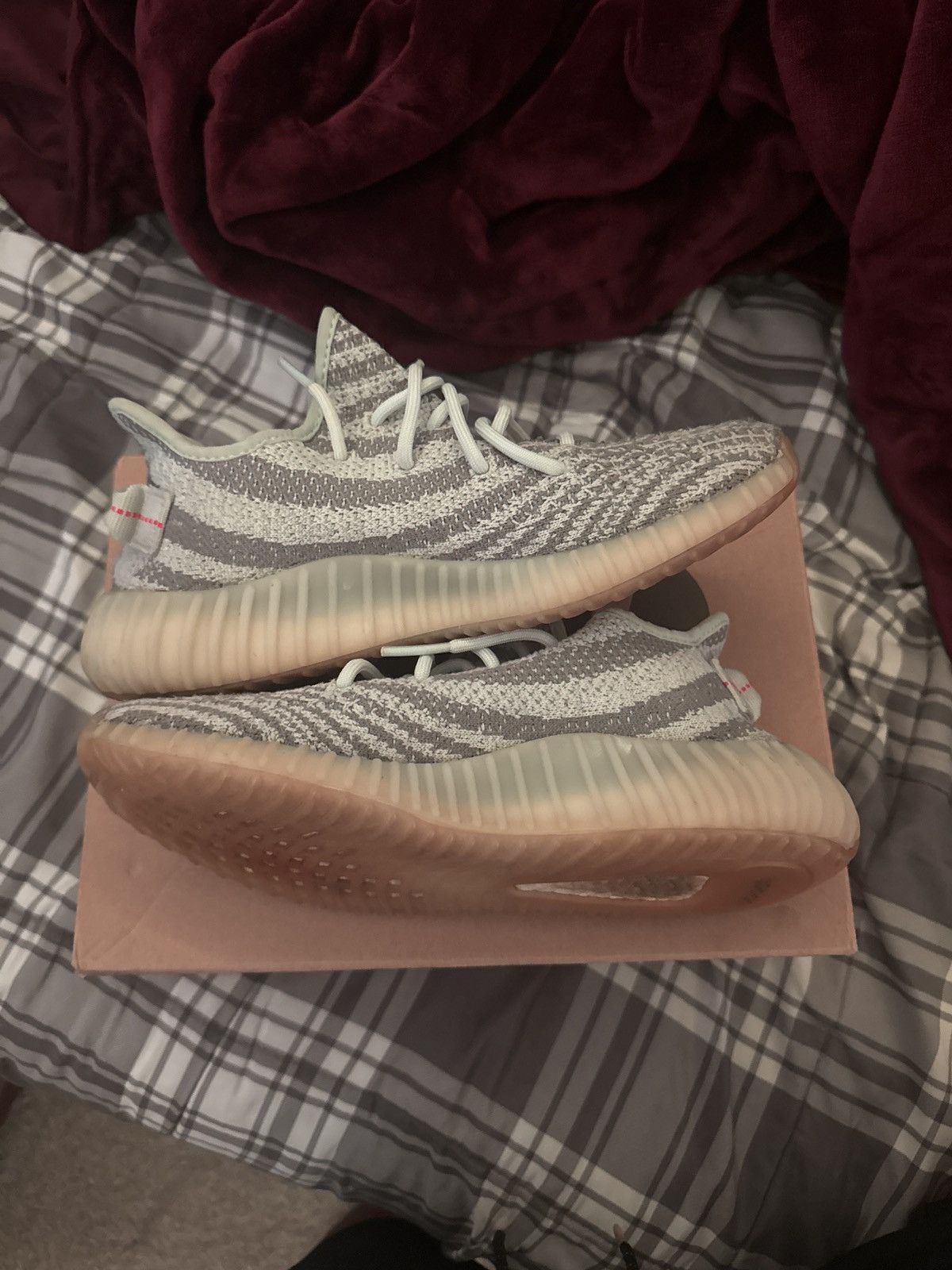 Adidas  Yeezy Adidas Yeezy Boost 350 V2 blue tint sz 6Y | Grailed