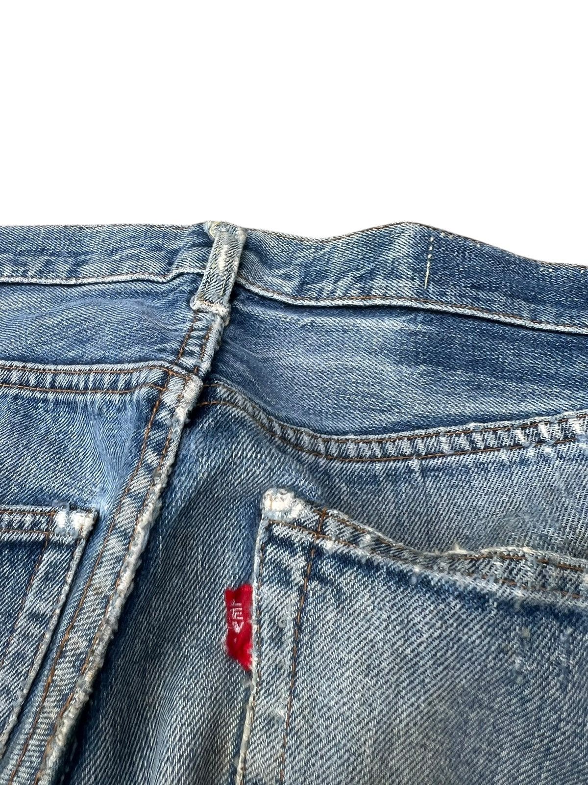 Levi's True 60s 70s Levi’s 501 Big E Distress Denim Selvedge Jeans Size US 30 / EU 46 - 19 Thumbnail