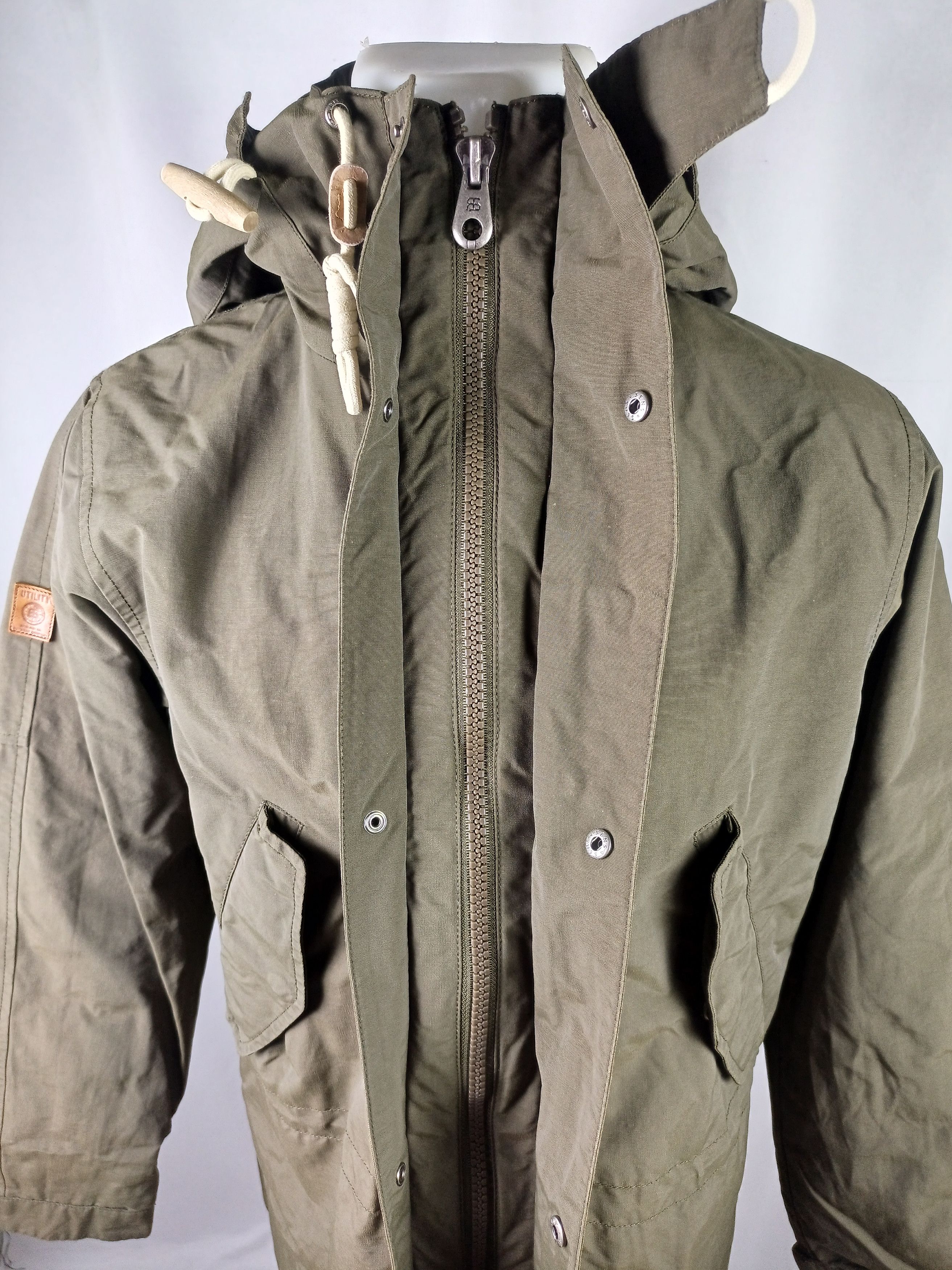 Japanese Brand FRJ JEANS fishtail Green Khaki Urban Vintage Parka Toggle Size US XL / EU 56 / 4 - 3 Thumbnail