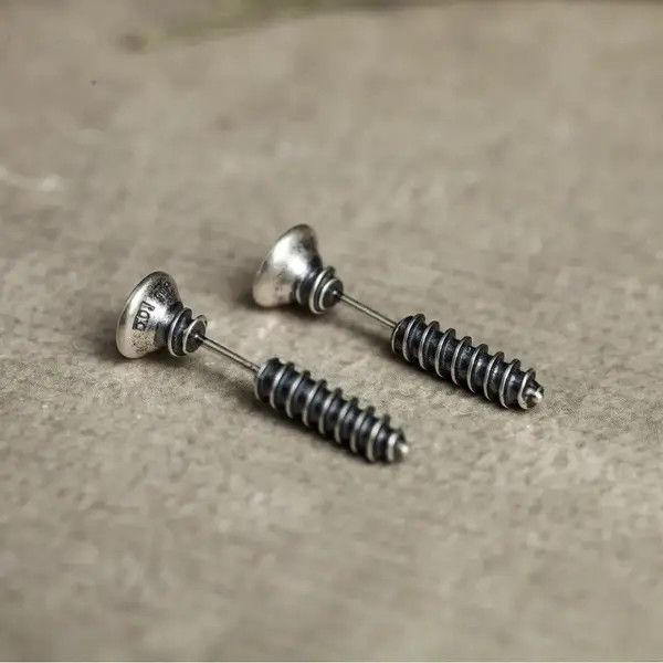 Jewelry Screw Stud Earrings 925 Sterling Charm Earring Halloween Size ONE SIZE - 5 Thumbnail