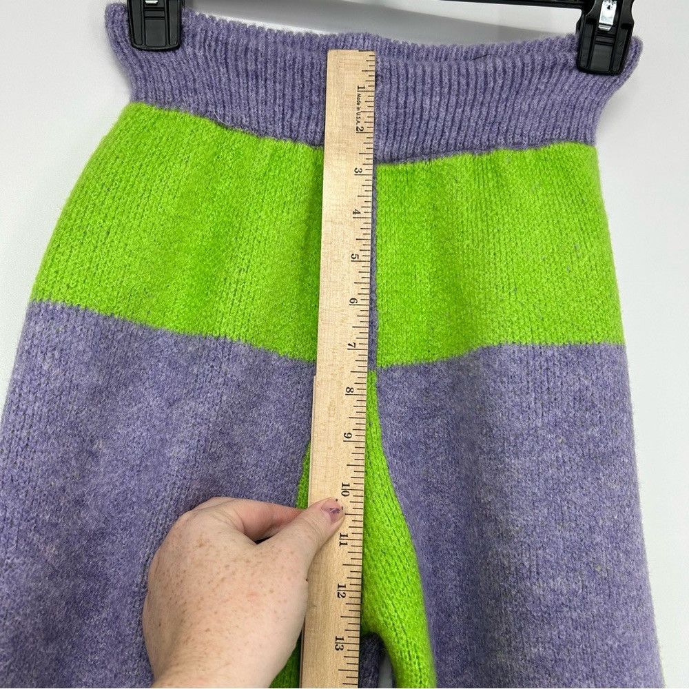 NOCTURNE NOCTURNE WIDE LEG PRINTED CHECKERED PANTS KNITTED COZY COMFY Size 22" - 15 Thumbnail