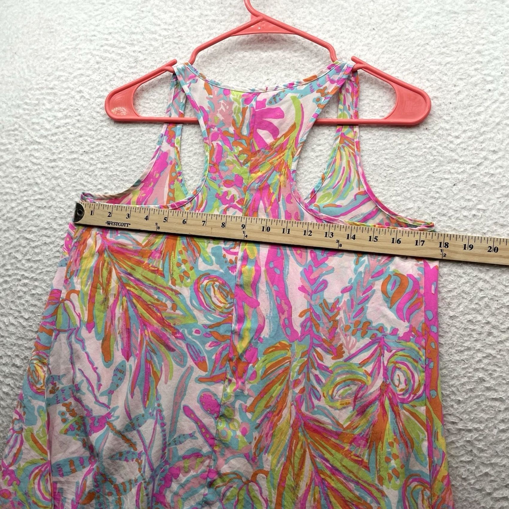 Lilly Pulitzer Lilly Pulitzer Tank Top Women's Size S Silk Pink Fish Racerback Preppy Size S / US 4 / IT 40 - 6 Thumbnail