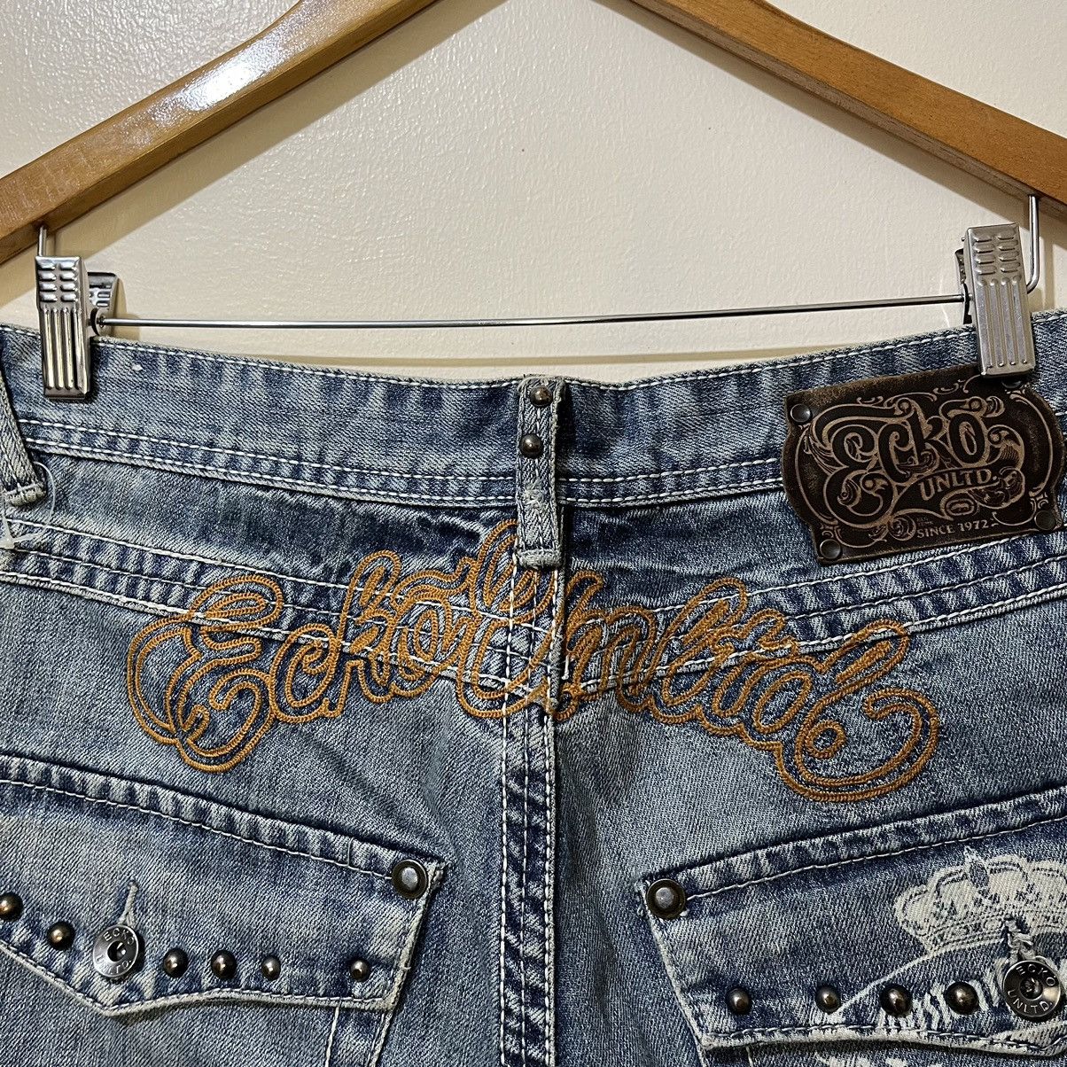 Ecko Unltd. 2000's Ecko Unltd. "Just Salvation" Baggy Denim Pants Size US 35 - 11 Thumbnail