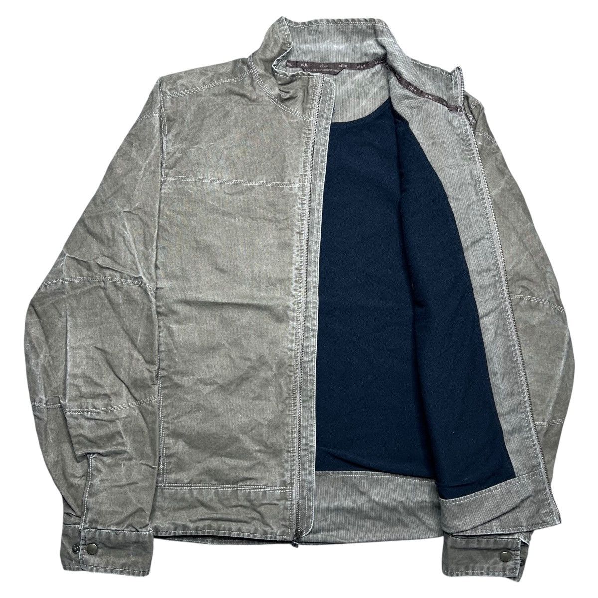 Kuhl Kuhl Mens Burr Vintage Patina Dye Canvas Fleece Lined Jacket Size US XL / EU 56 / 4 - 2 Thumbnail