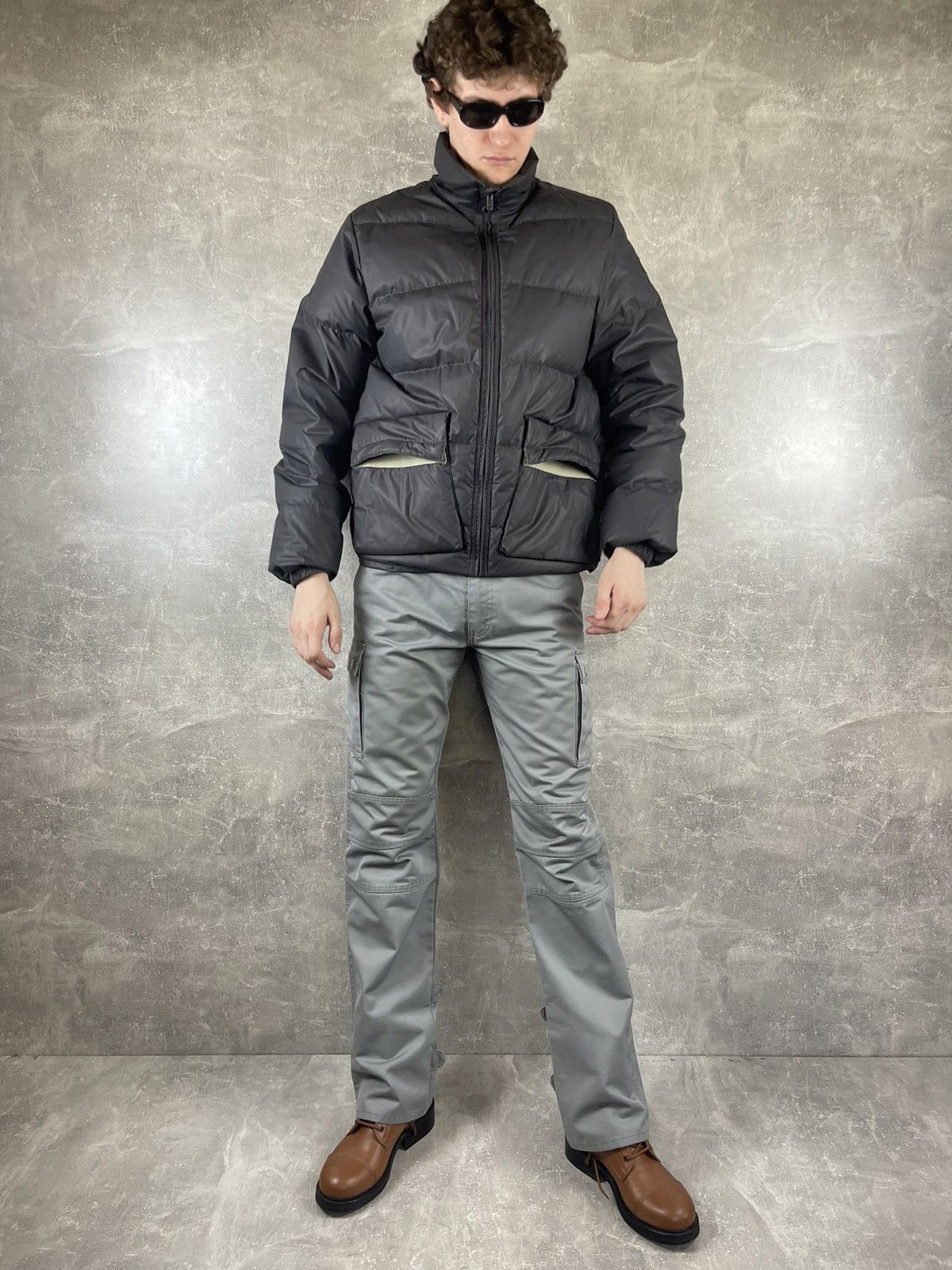 Diesel Archives Rare Diesel Y2K Gray Real Down Puffer Jacket Size US L / EU 52-54 / 3 - 1 Thumbnail