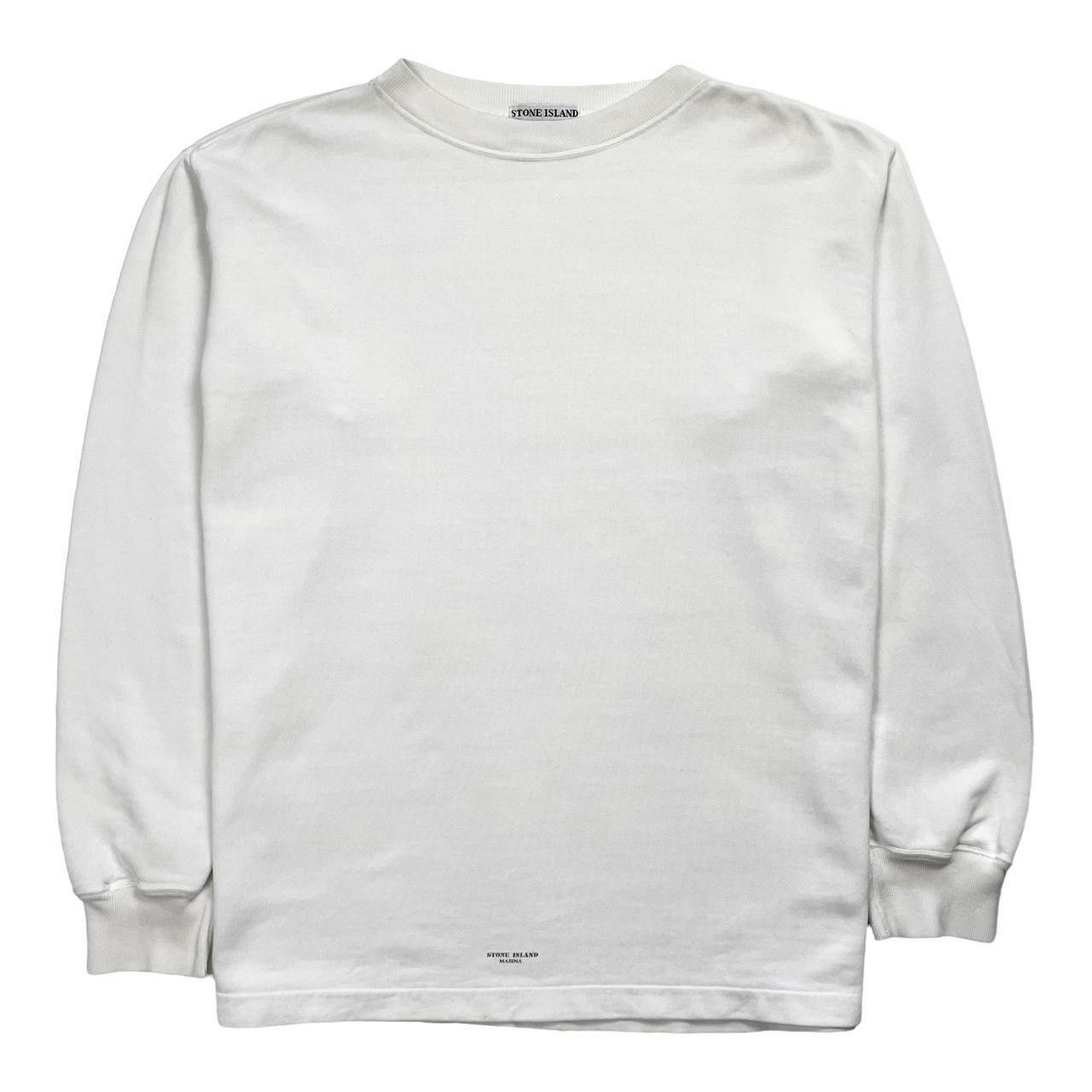 Vintage Stone Island Marina Logo Sweatshirt in White