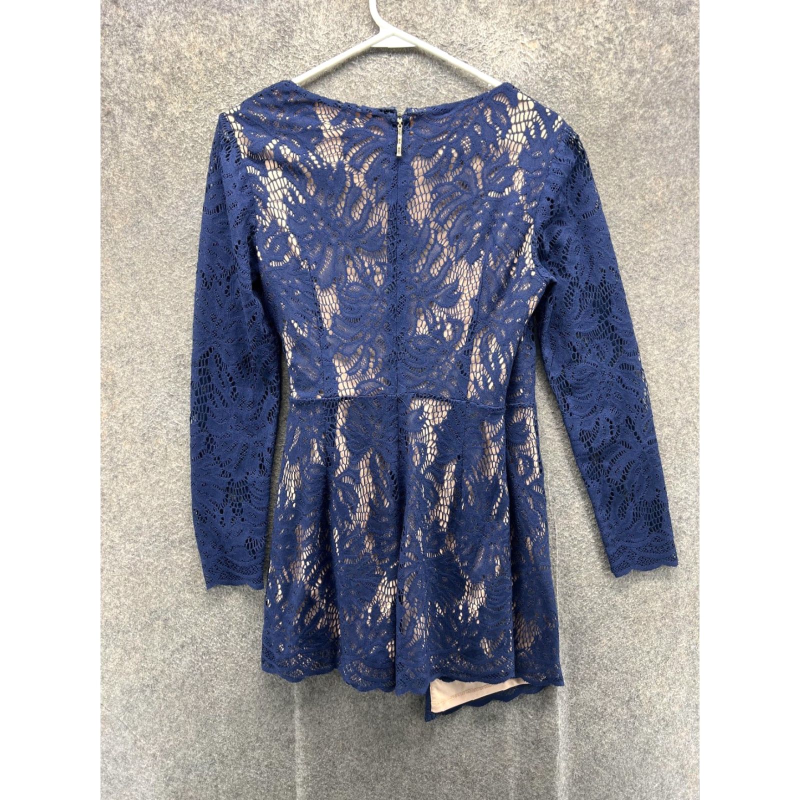 Lilly Pulitzer Lilly Pulitzer Dress Womens Small Navy Floral Lace Wrap V-Neck Long Sleeve Mini Dress, Party Cocktail Wedding, Belted, Zipper Back, Spring Summer Fall Size S / US 4 / IT 40 - 6 Thumbnail