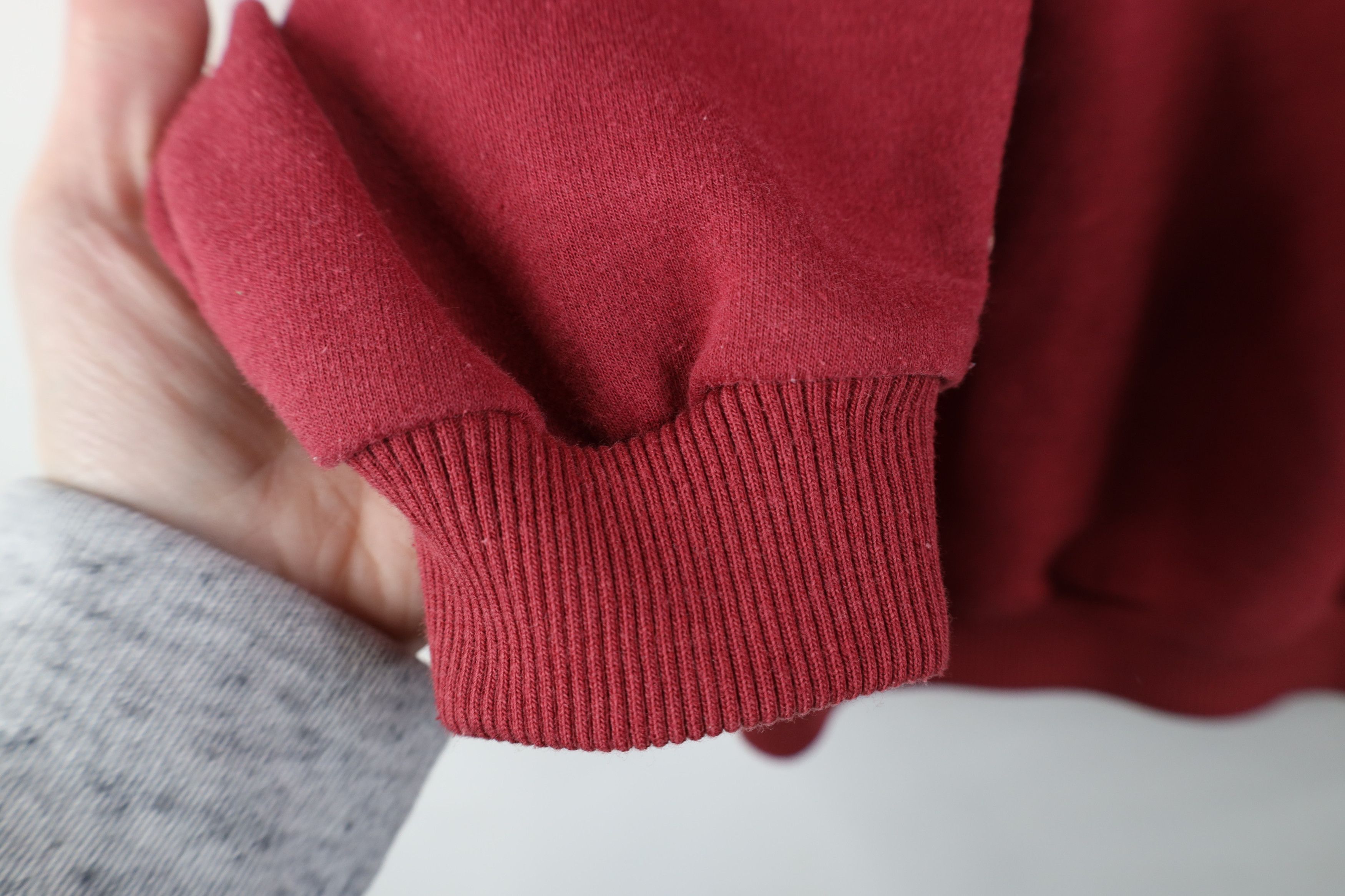 Vintage Vintage 90s Streetwear Ribbed Pullover Long Sleeve Polo Red Size US L / EU 52-54 / 3 - 6 Thumbnail