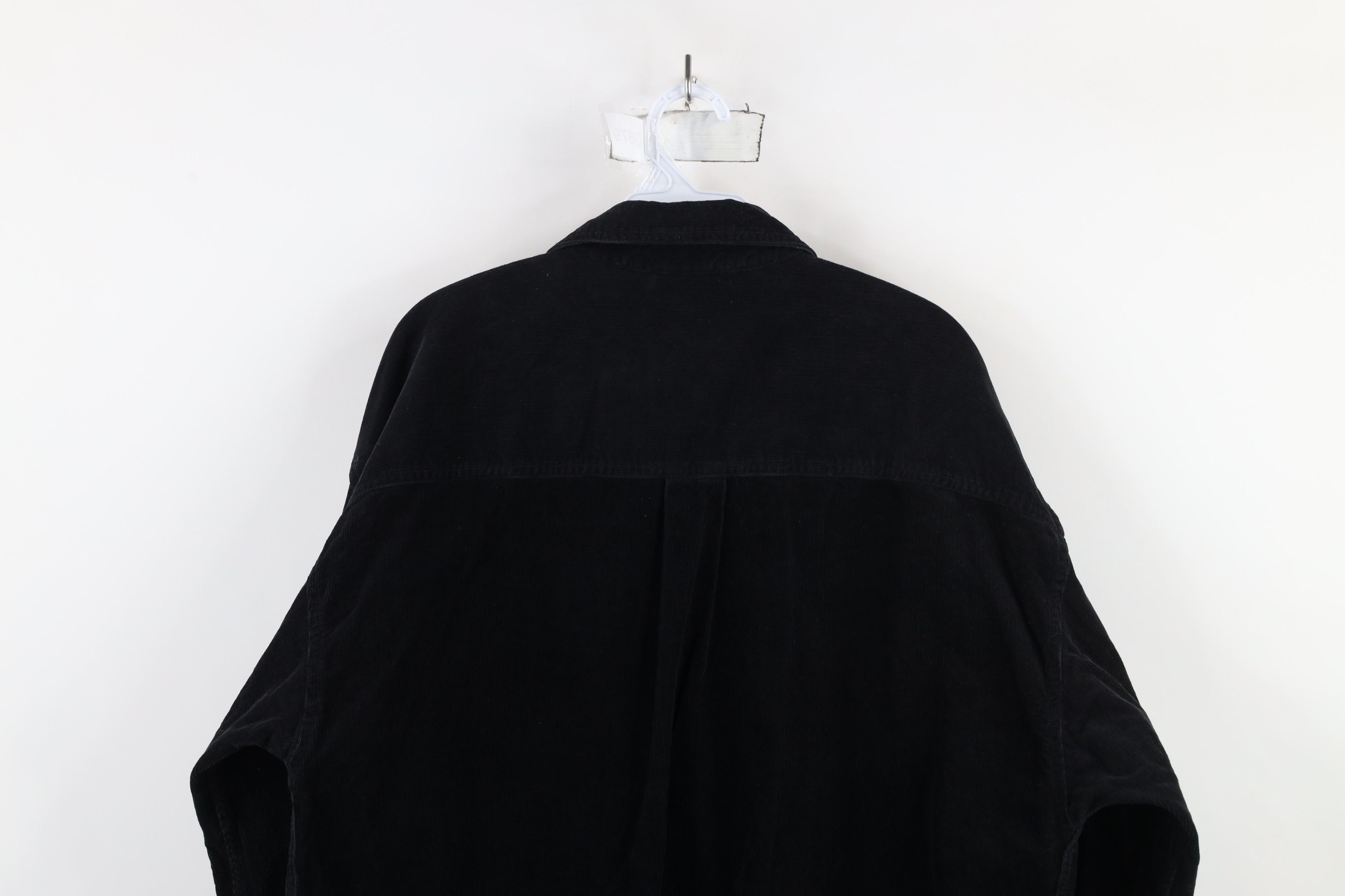 Vintage Vintage 90s Streetwear Corduroy Button Shirt Black Cotton Size US L / EU 52-54 / 3 - 10 Thumbnail