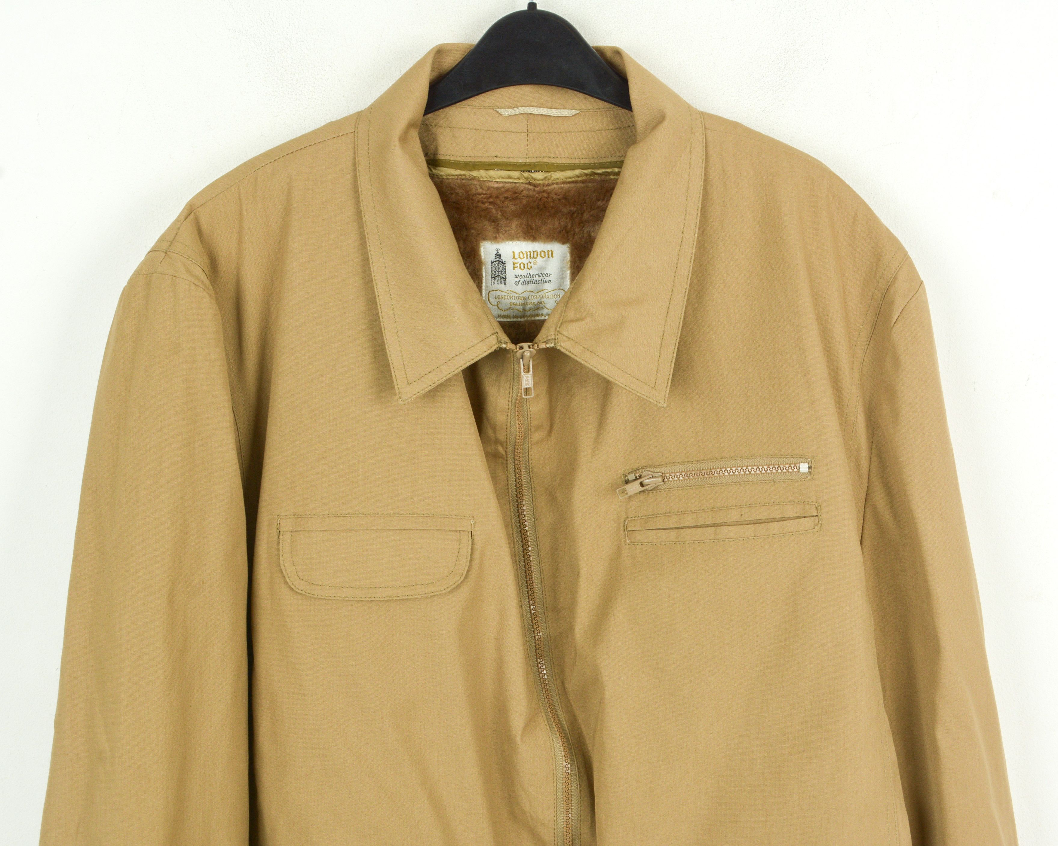 London Fog 70's Trench Coat M Faux Sherpa Fur Lining Rain Mac Jacket Size US M / EU 48-50 / 2 - 3 Thumbnail