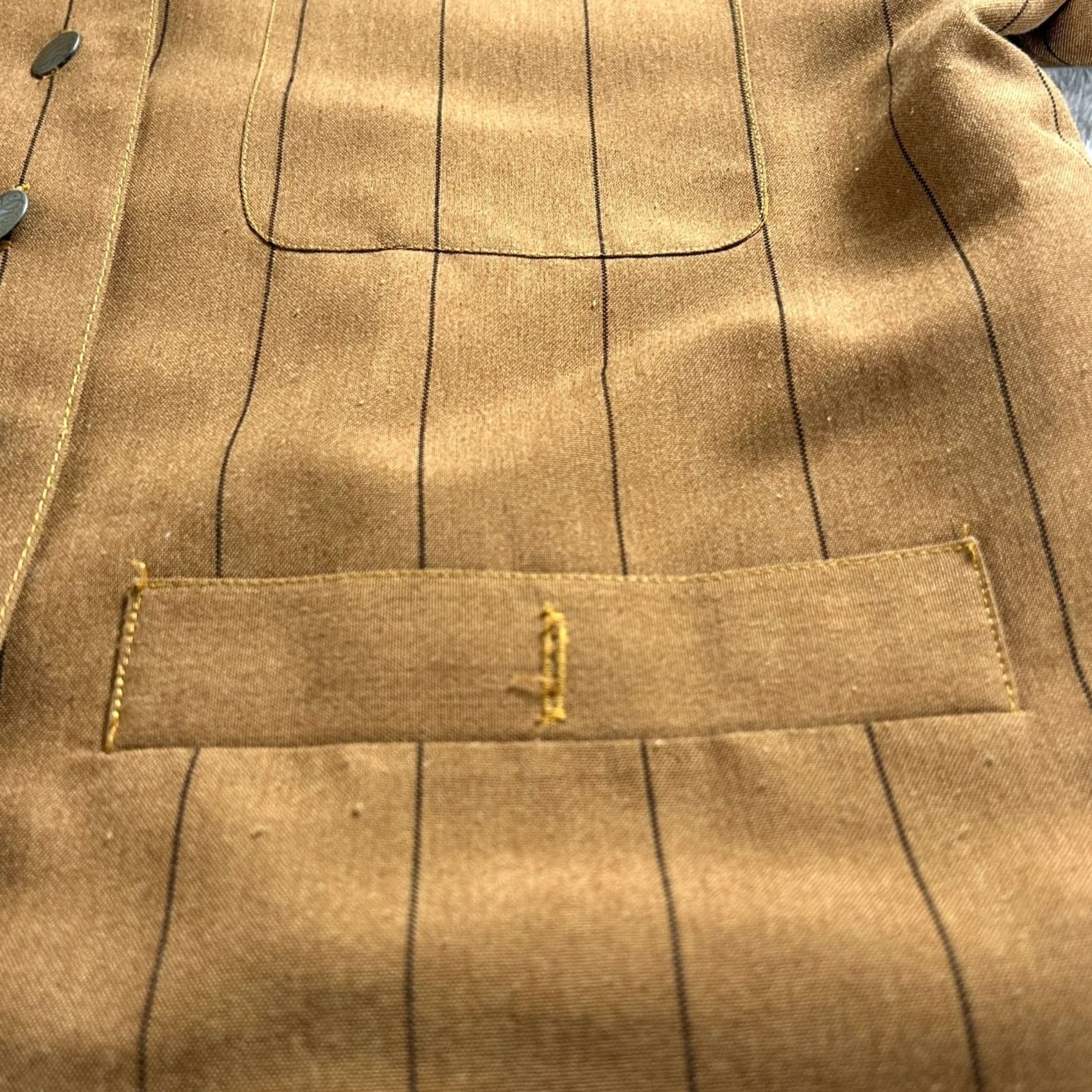 Vintage Vintage Jugoexport Mirjana Maric Womens Pinstripe Blazer Jacket Small Brown Size S / US 4 / IT 40 - 6 Thumbnail