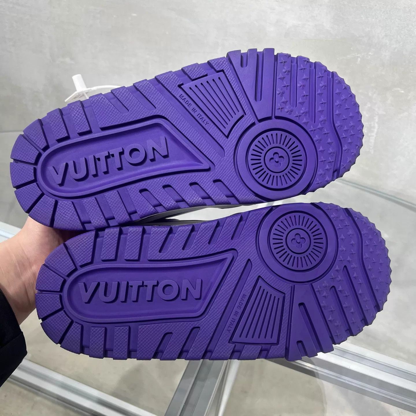 Louis Vuitton LV White & Purple Pangding UK2 Size US 4.5 / IT 34.5 - 7 Thumbnail