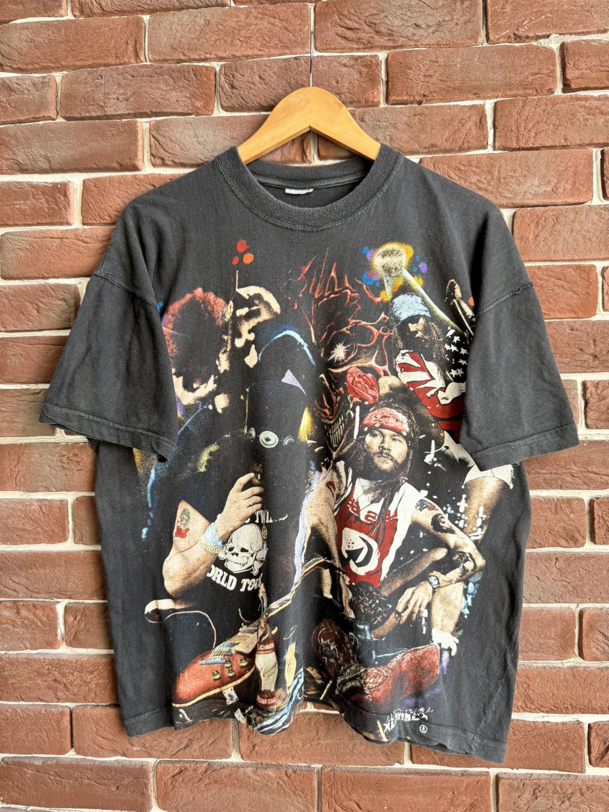 Band Tees Vintage 90s Rare Guns N Roses AXL Rose AOP empire Band