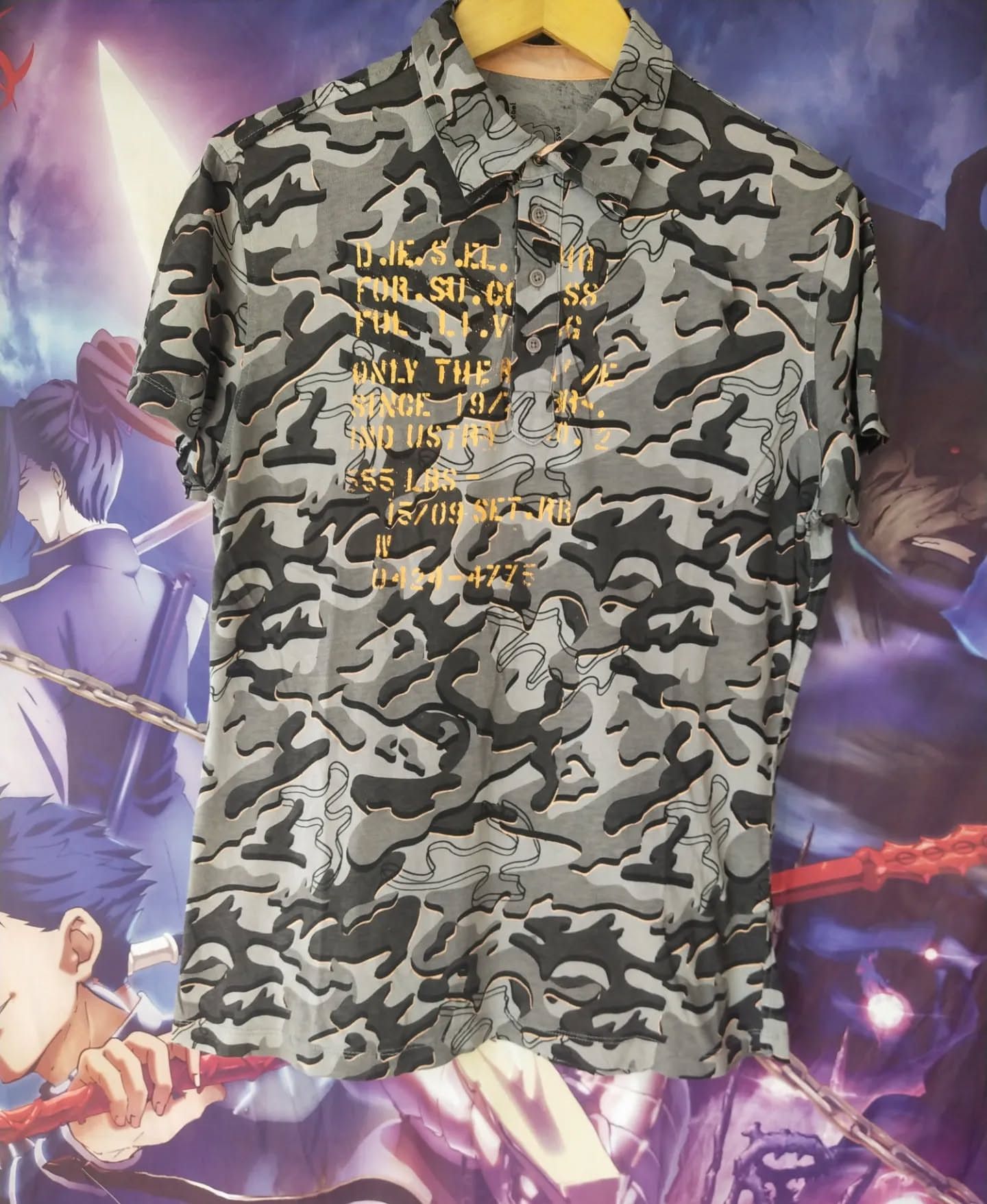 Diesel Camouflage Pattern Polo Shirt