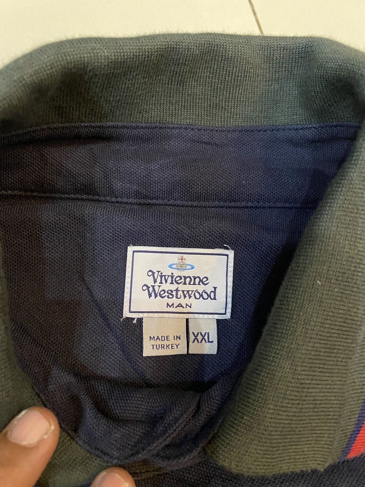 Vivienne Westwood Vivienne Westwood Polo Shirt Navy. Gucci style collar Size US XXL / EU 58 / 5 - 4 Thumbnail