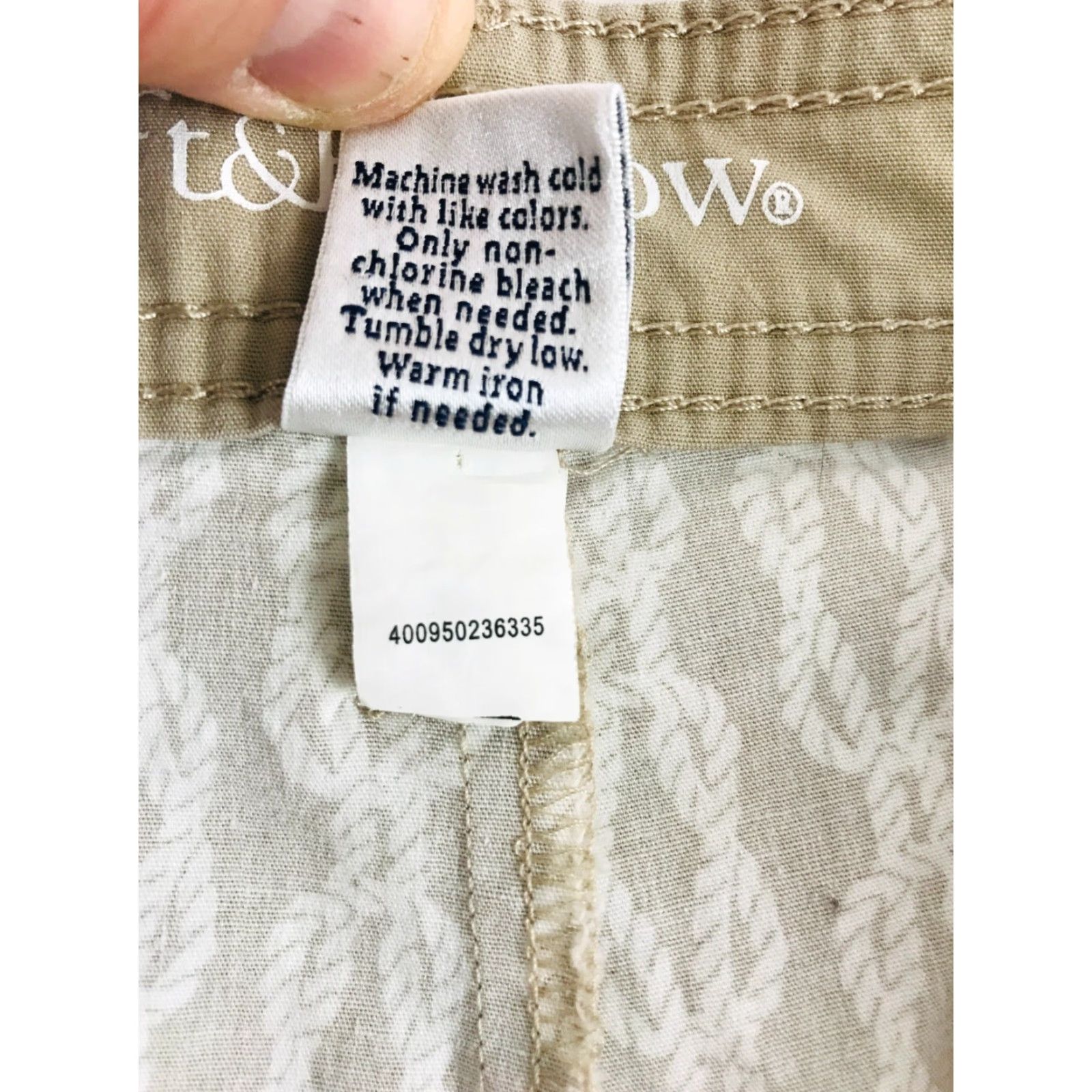 Croft & Barrow Croft & Barrow Skirt Women's Plus Size 18 Stretch Tan White Rope Knot Skort Size 40" / US 18 - 8 Thumbnail