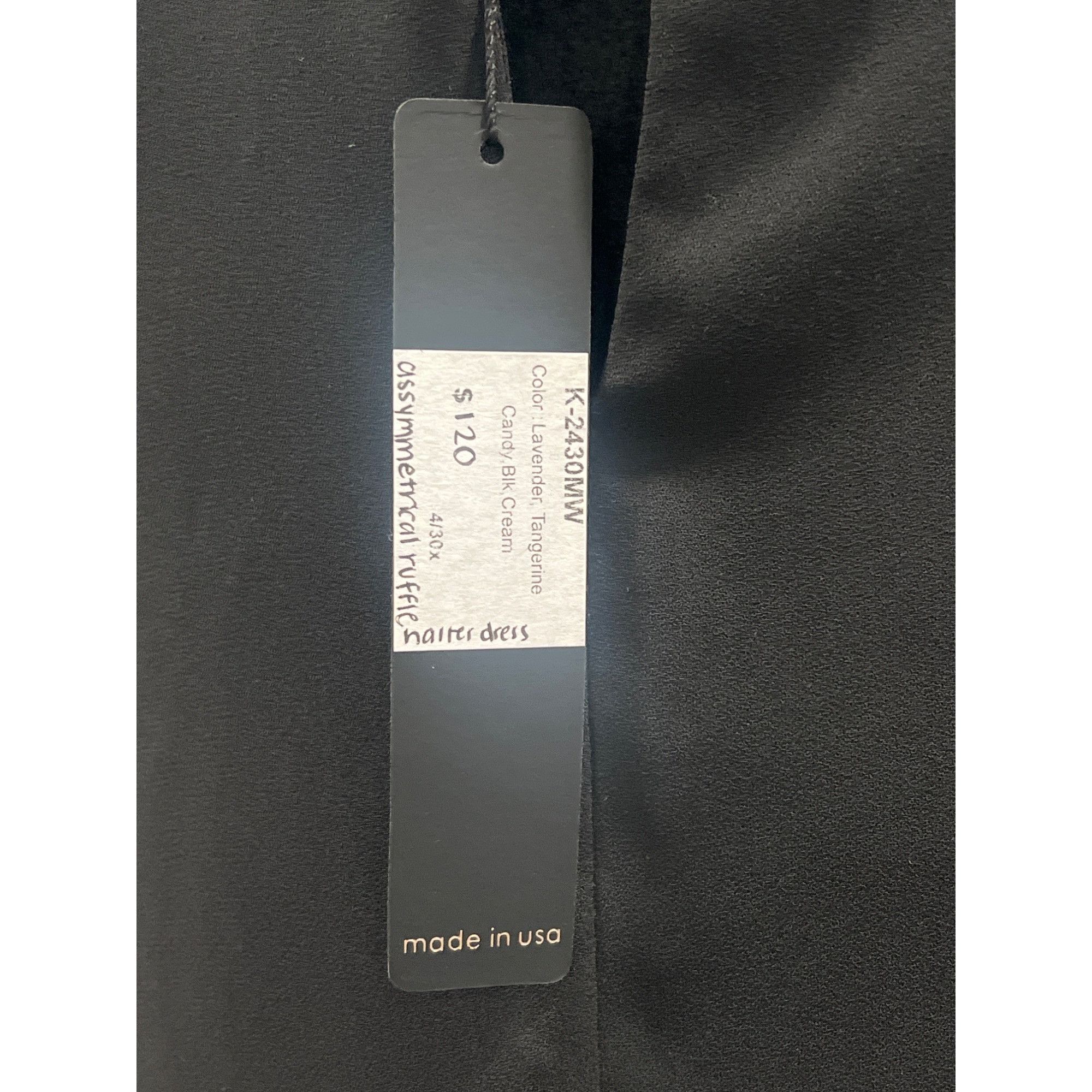 Krisa Asymmetrical Ruffle Halter Black KRISA NWT Size XS Retai Size XS / US 0-2 / IT 36-38 - 10 Thumbnail