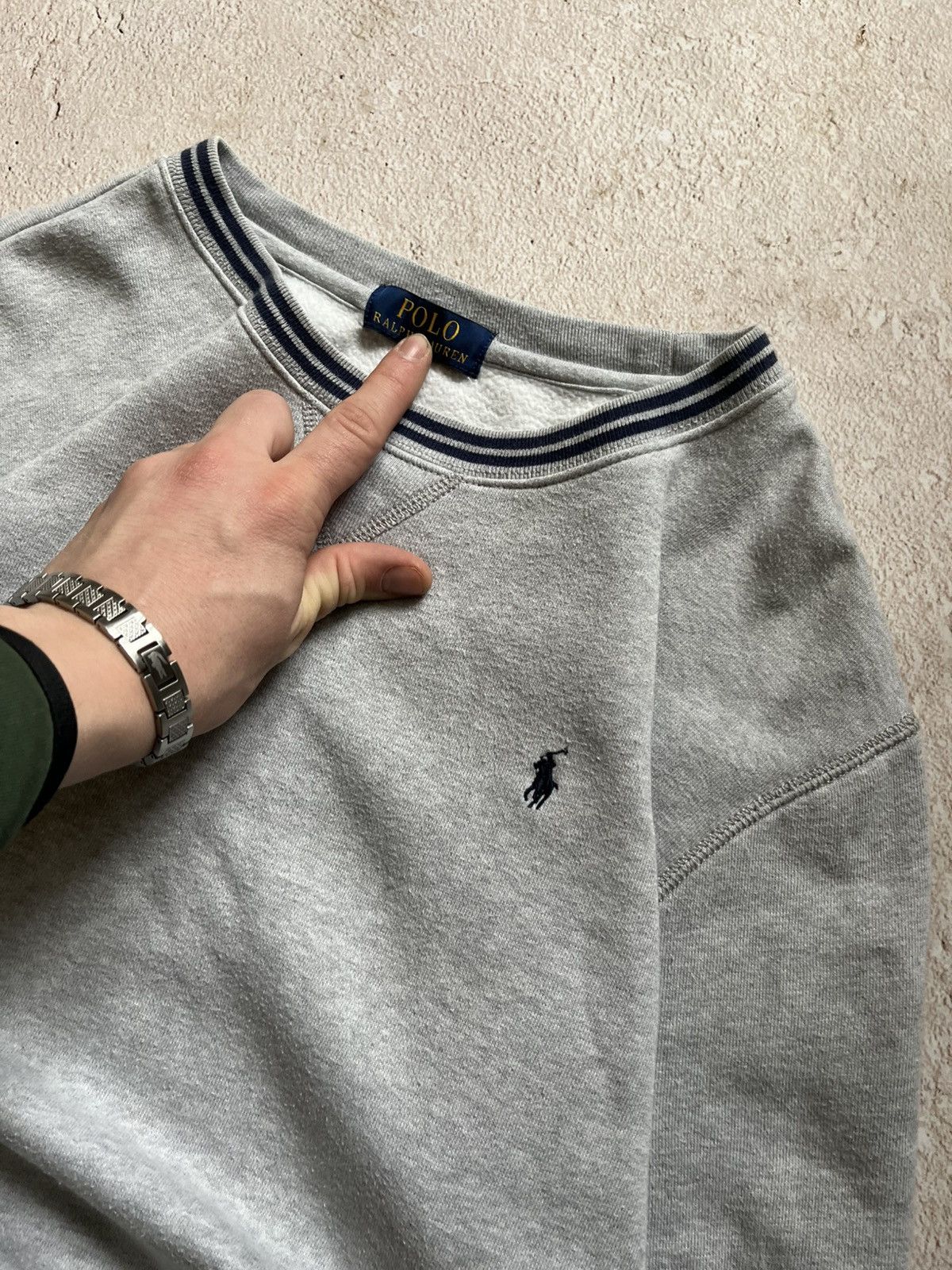 Polo Ralph Lauren Polo Ralph Lauren Vintage Heather Grey Sweatshirt Y2K Size US M / EU 48-50 / 2 - 5 Thumbnail