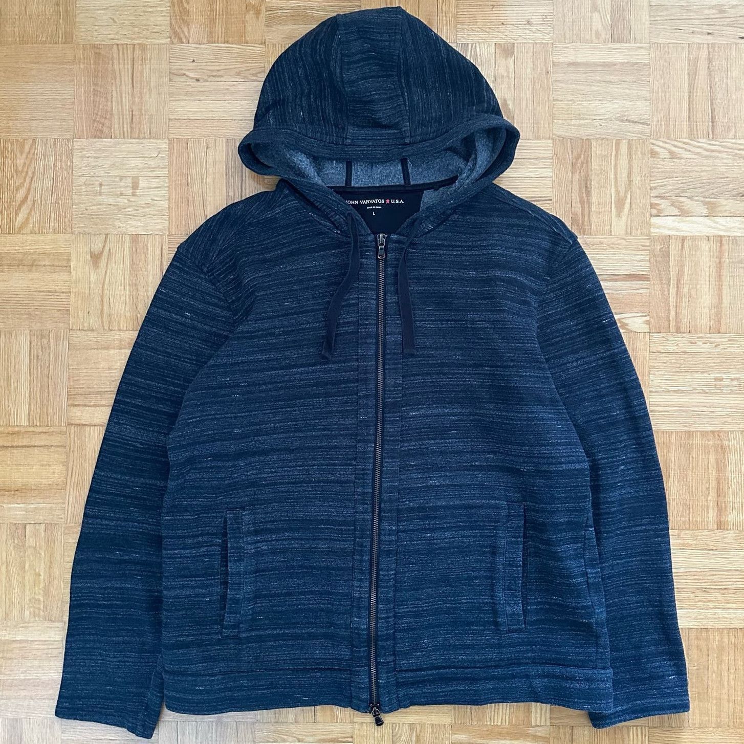 John Varvatos zip up lightweight Hoodie Size Large