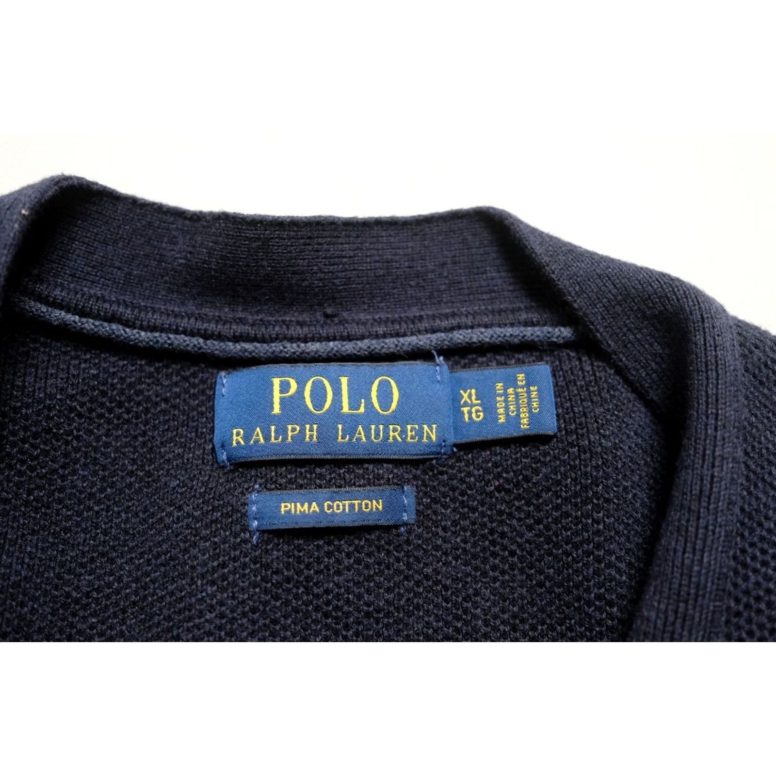 Ralph Lauren Ralph Lauren Polo Cardigan Mens XL Blue 90s Knit V-Neck Cotton Wool Blend Cardigan Size US XL / EU 56 / 4 - 6 Thumbnail